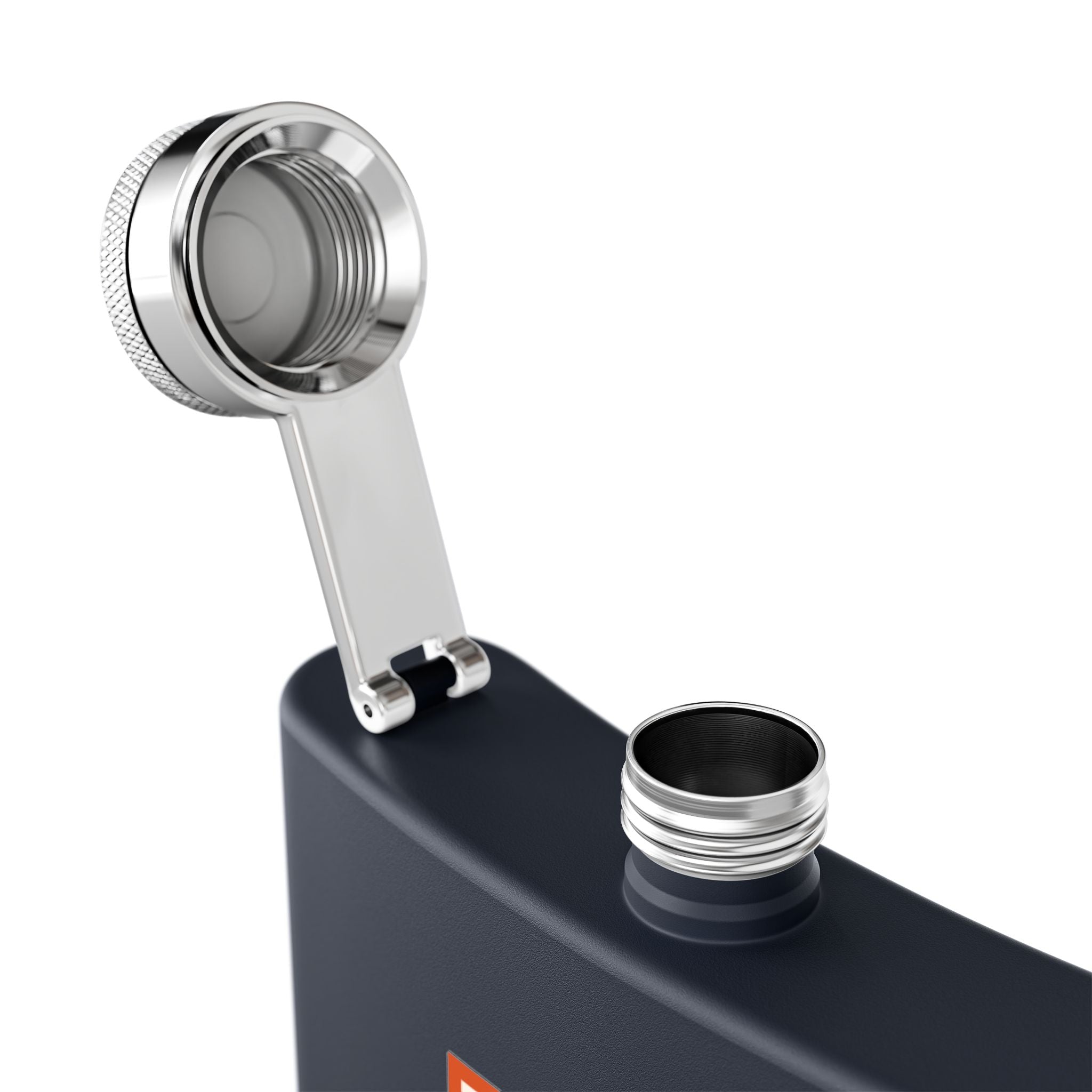 Pooch Patriot Dark Navy Flask — 6oz Stainless, Golf Bag Ready