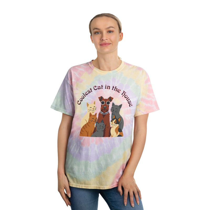 Coolest Cat in the House T-Shirt – Tie-Dye Dog & Cat Graphic Tee