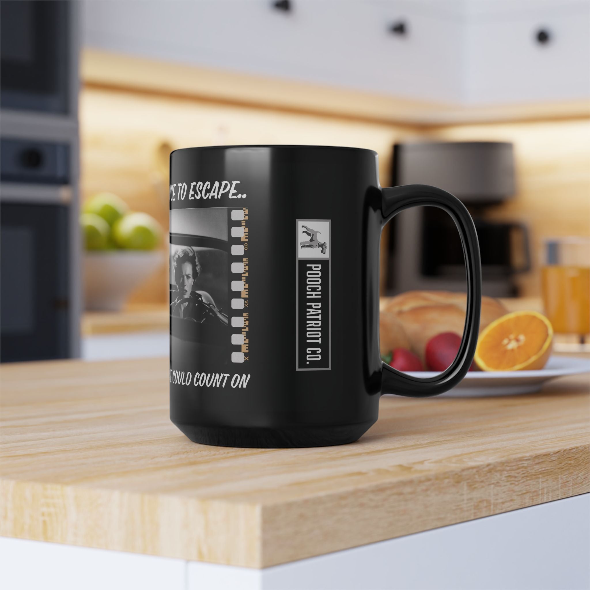 On the Run, 15oz Film Noir Coffee Mug