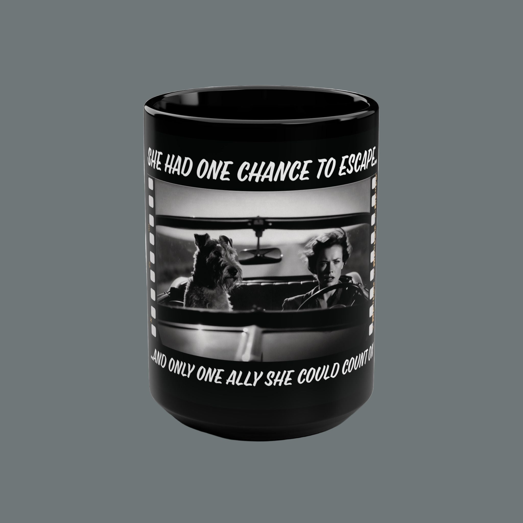 On the Run, 15oz Film Noir Coffee Mug
