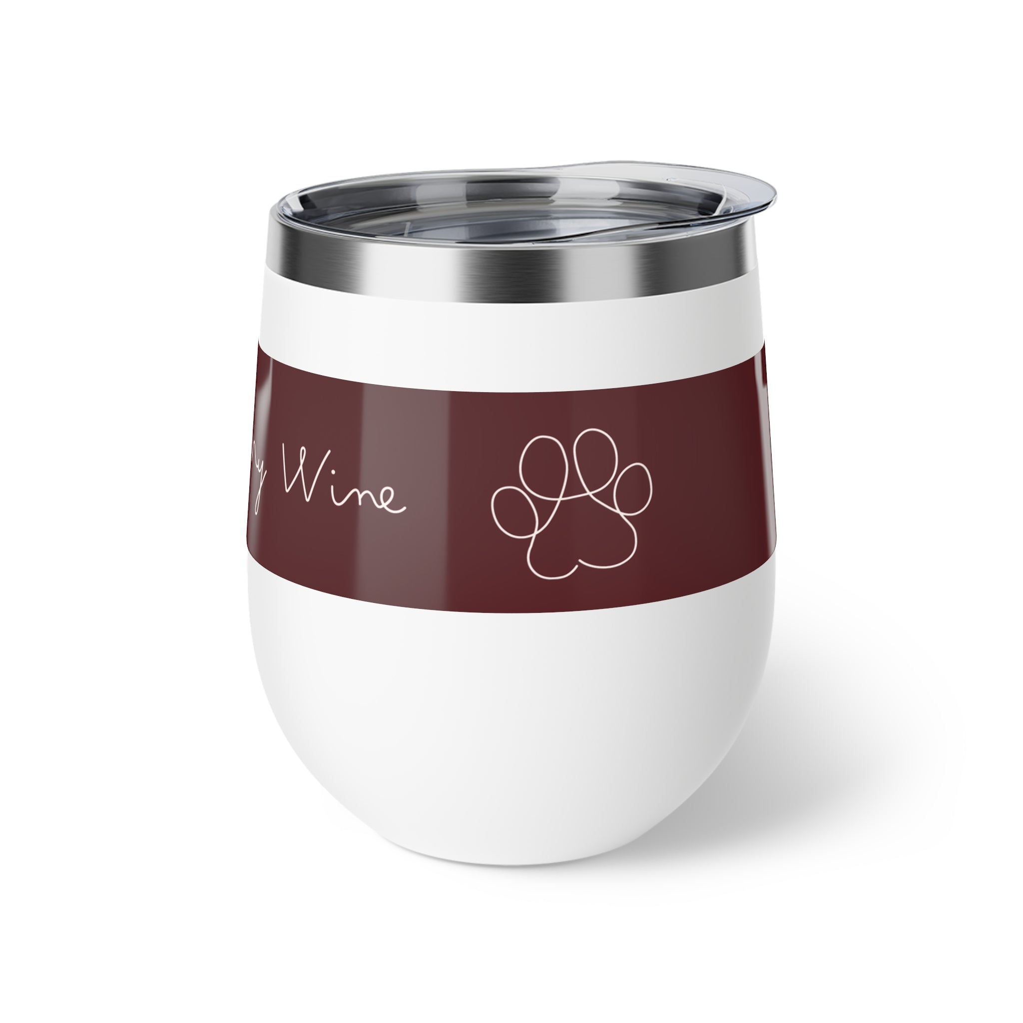 Pooch Patriot “Paws Off My Wine” Insulated Tumbler (12 oz)