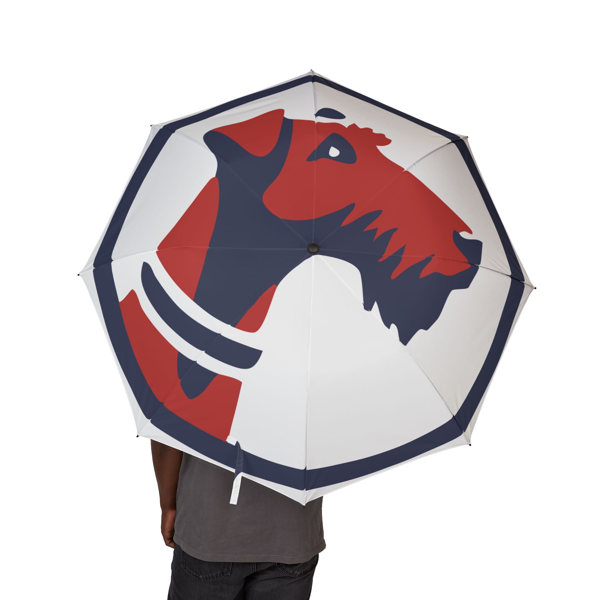 Pooch Patriot Logo Umbrella in White