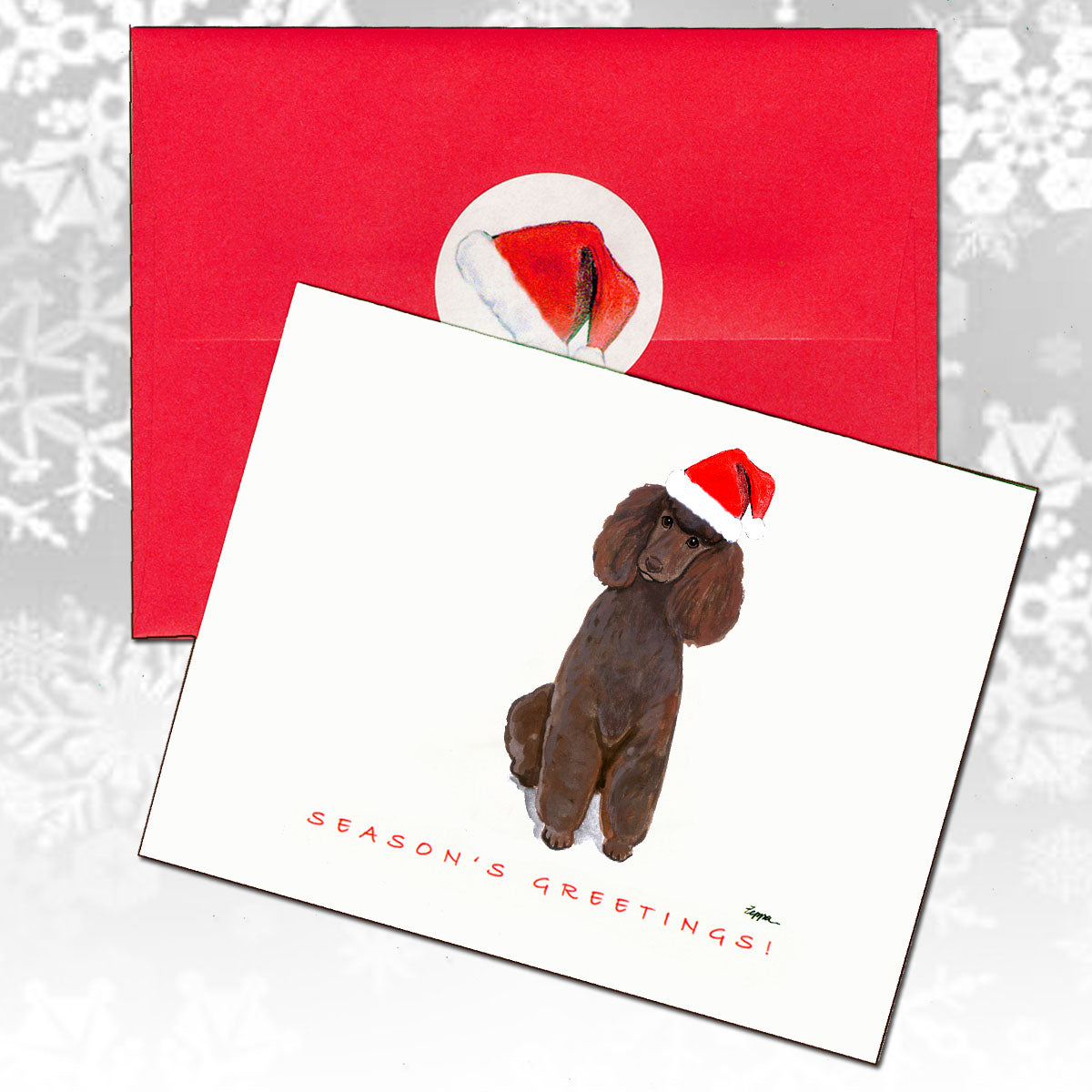 Poodle Christmas Cards