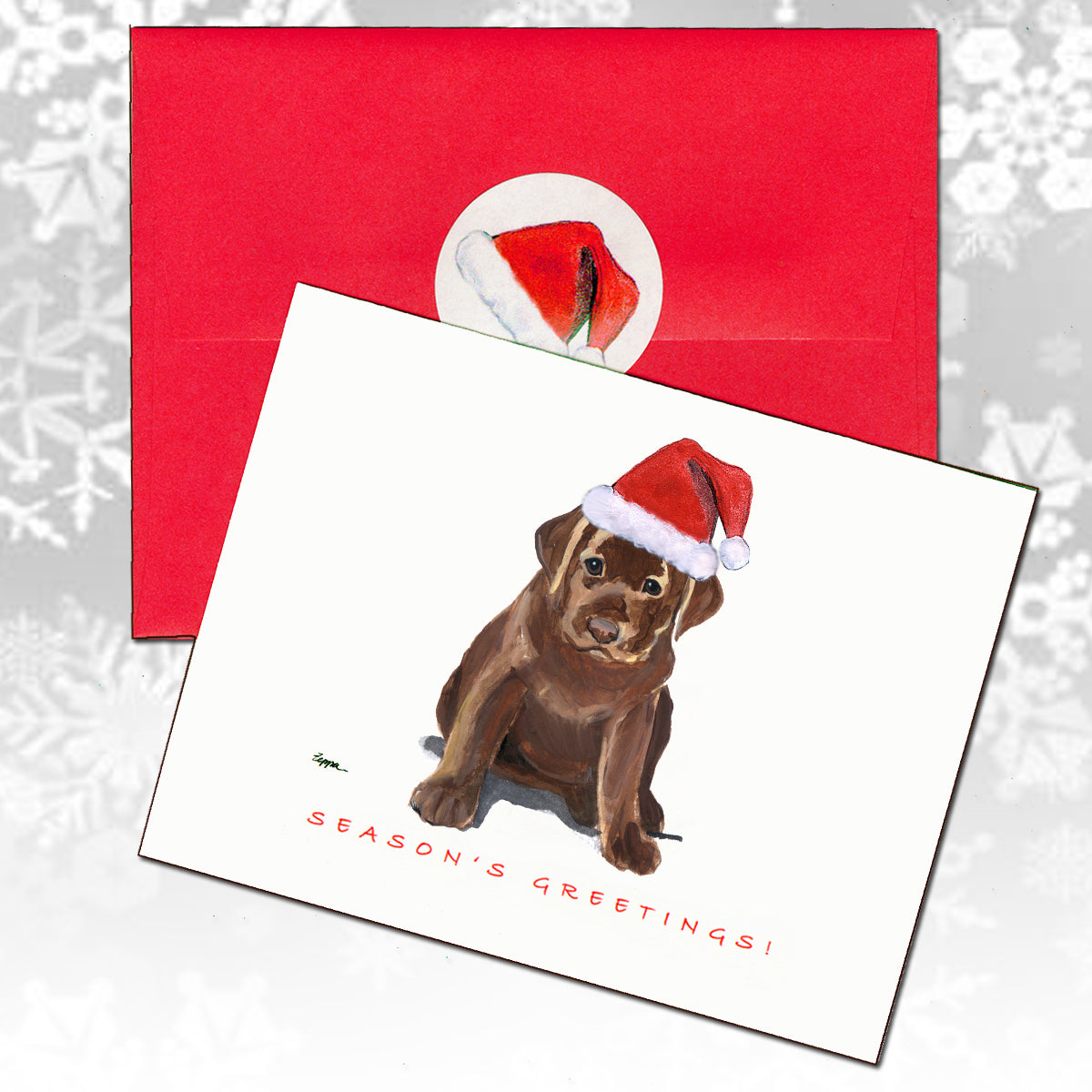 Labrador Retriever, Chocolate Christmas Cards