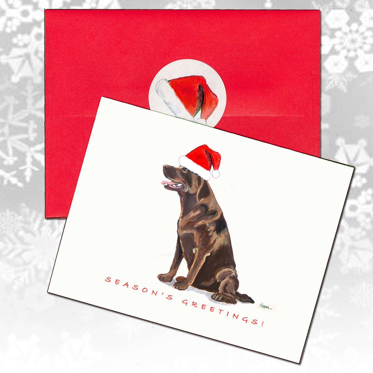 Labrador Retriever, Chocolate Christmas Cards