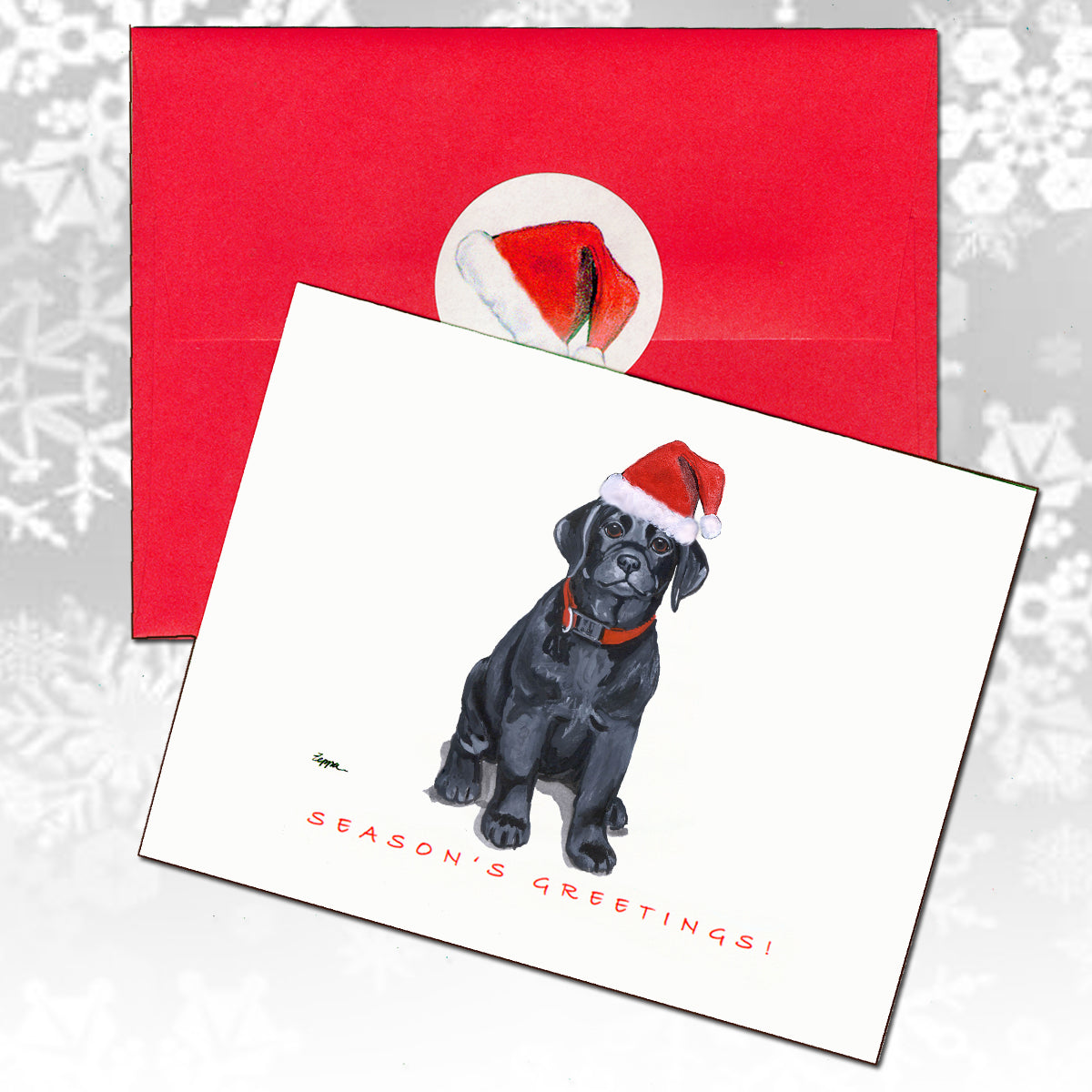 Labrador Retriever, Black Christmas Cards