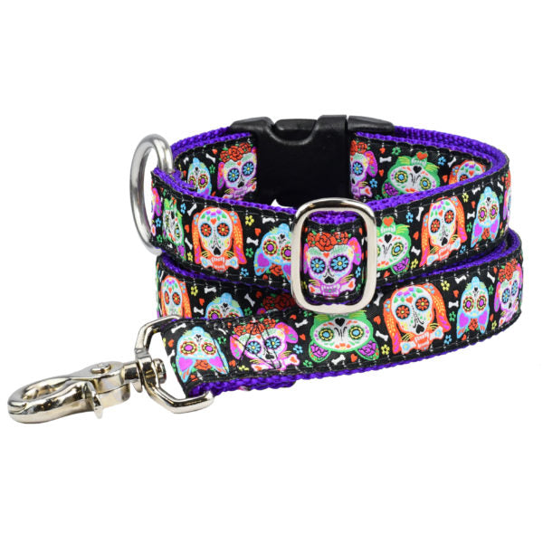 Día de los Muertos Dog Collar | Sugar Skull Edition by 2 Hounds Design