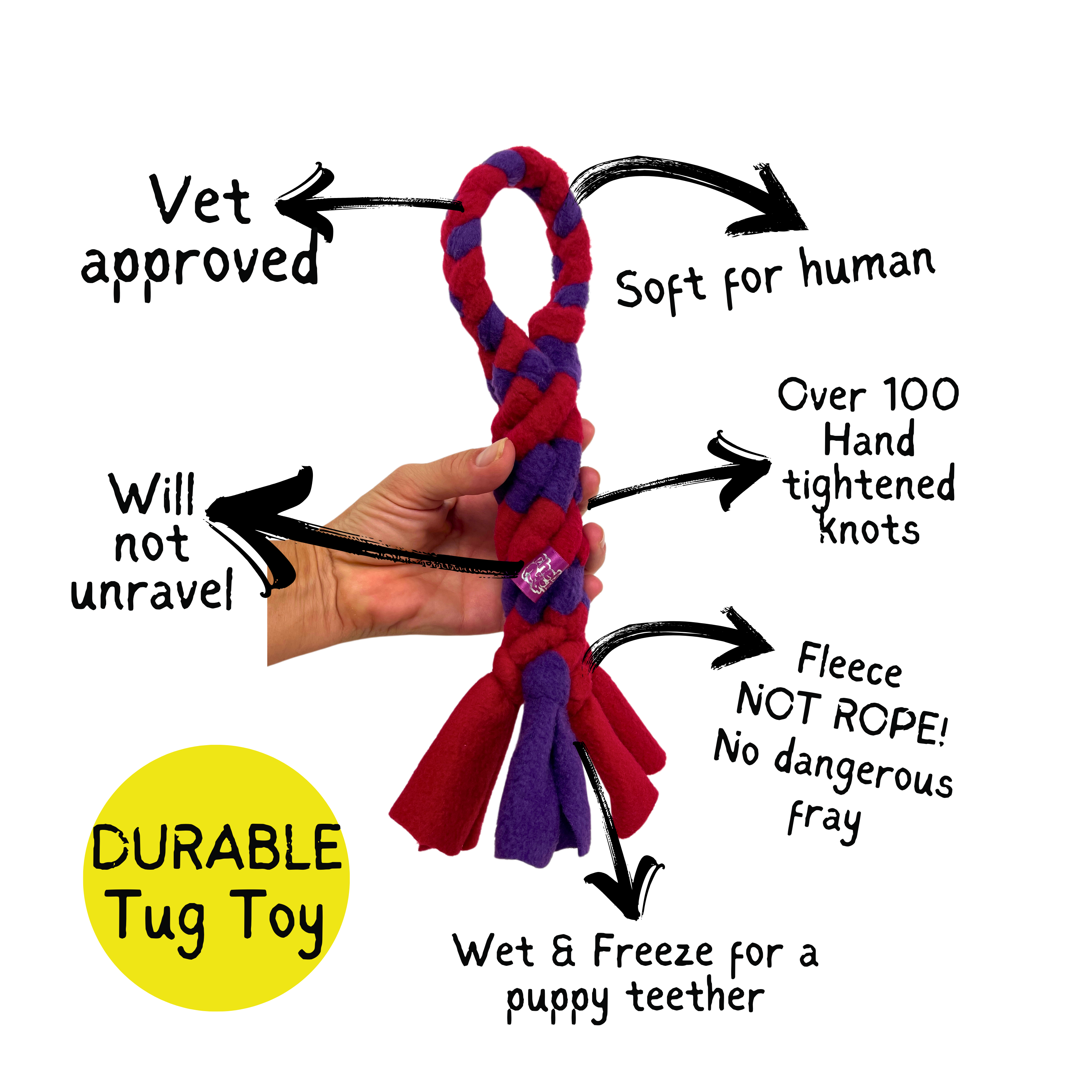 3-in-1 Enrichment Tube for Dogs | Tug Toy, Treat Dispenser & Snuffle Ball by Chelsy’s Toys