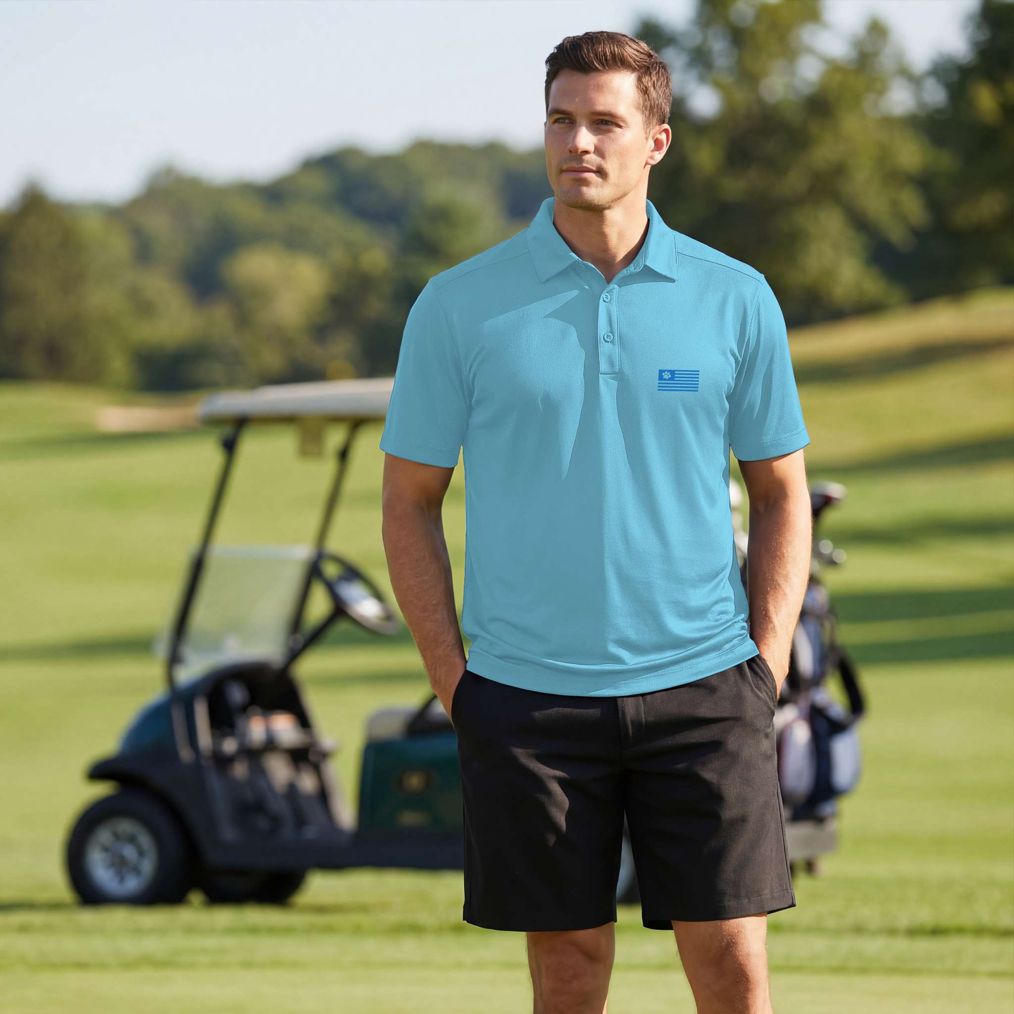 Paws and Stripes Service Polo