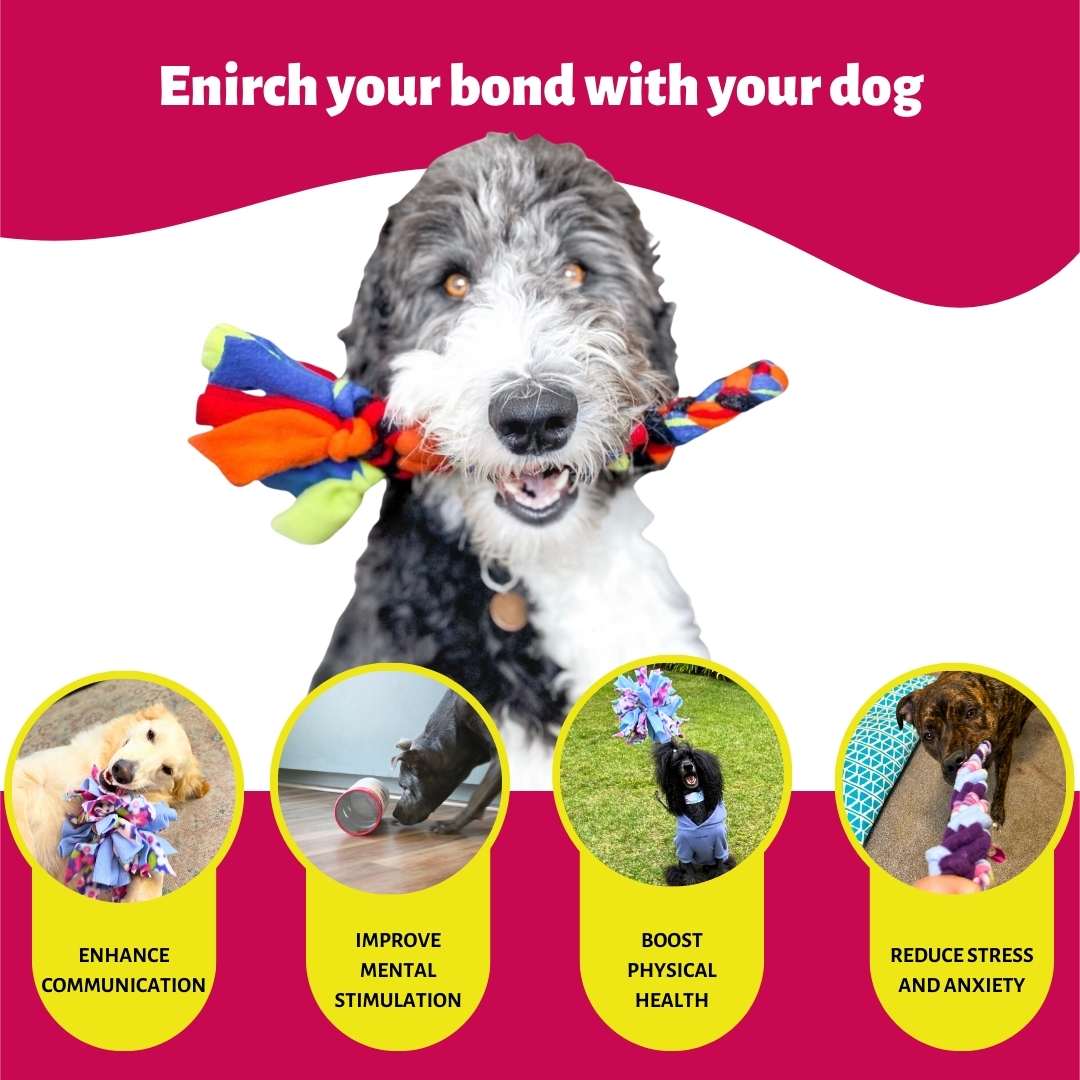 3-in-1 Enrichment Tube for Dogs | Tug Toy, Treat Dispenser & Snuffle Ball by Chelsy’s Toys