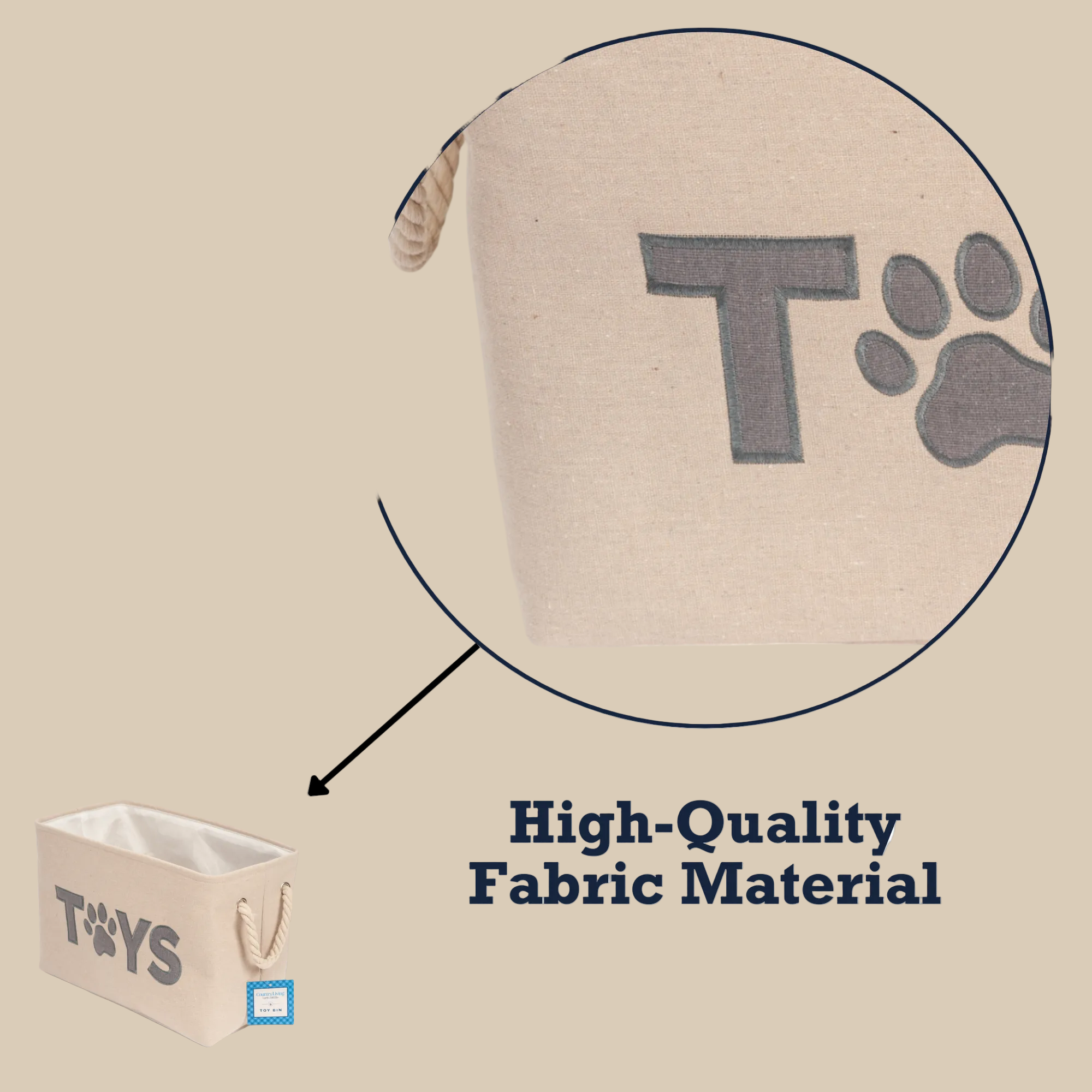 Country Living Foldable Toy Bin