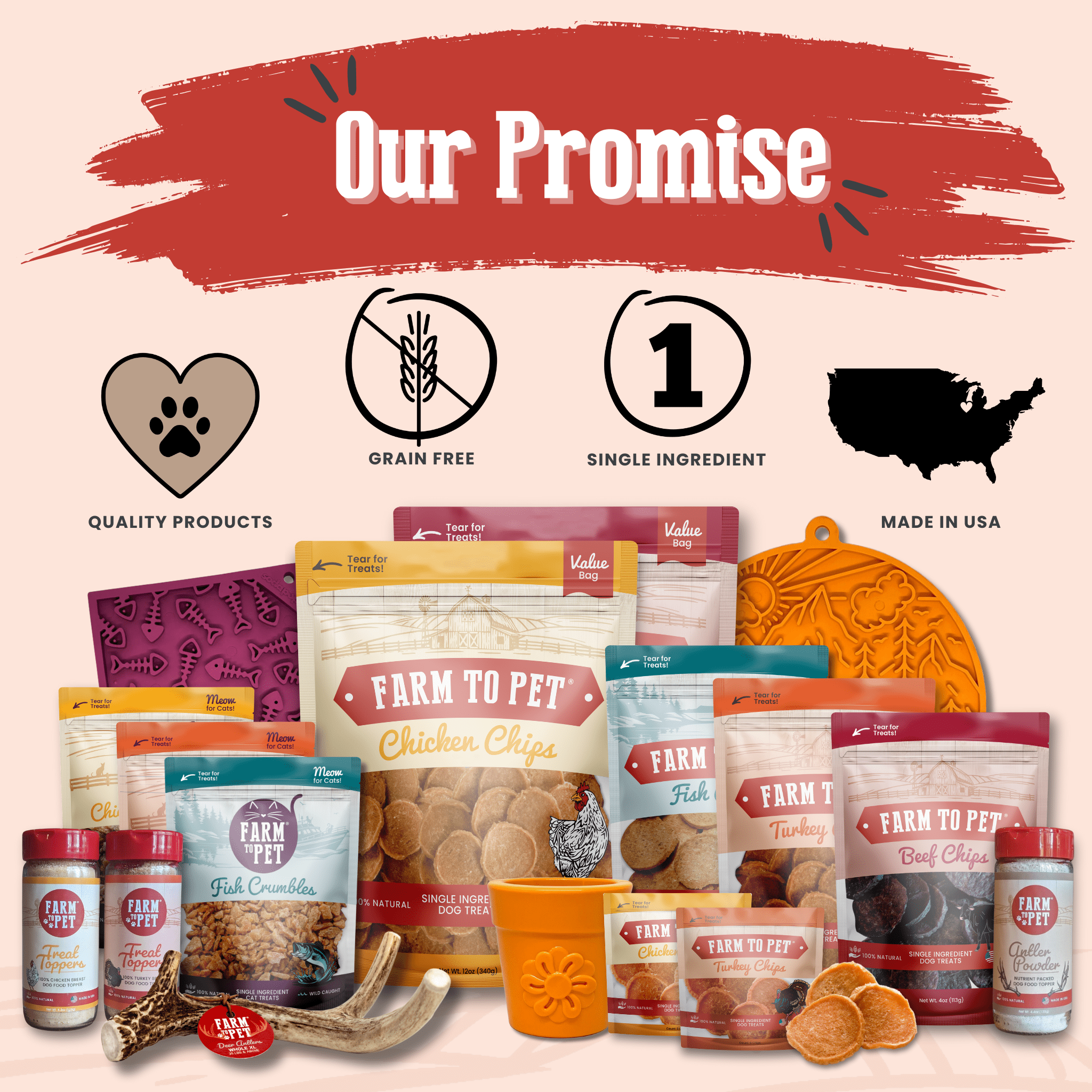 Farm to Pet Turkey Chips – 100% Single-Ingredient Dog Treats