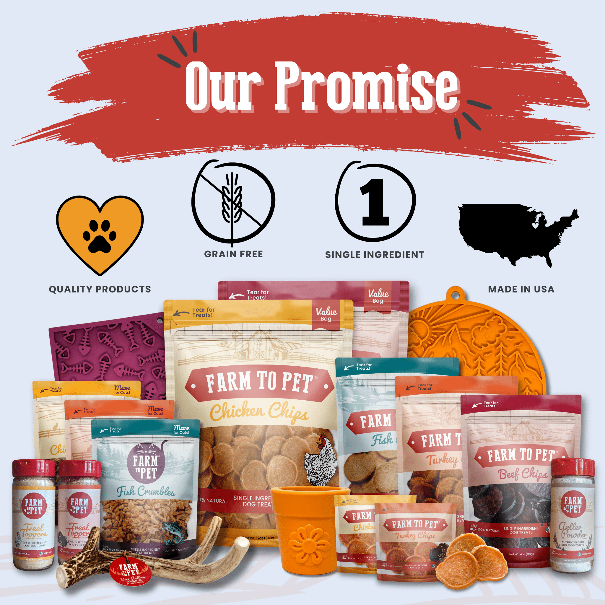 Farm to Pet Americana Chicken Chips – 100% All-American Dog Treats