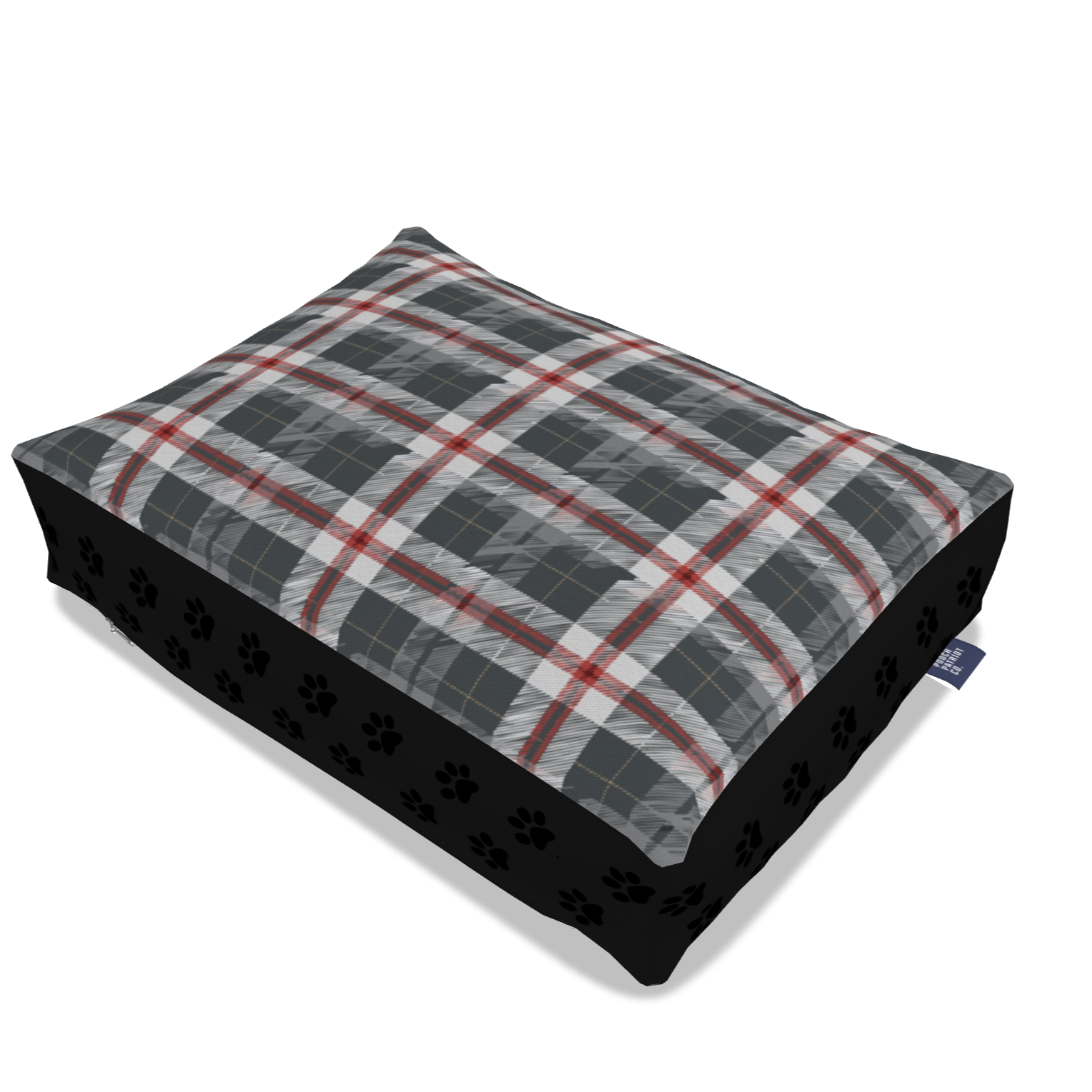 Pooch Patriot Bed – Heritage Plaid Comfort for Dogs