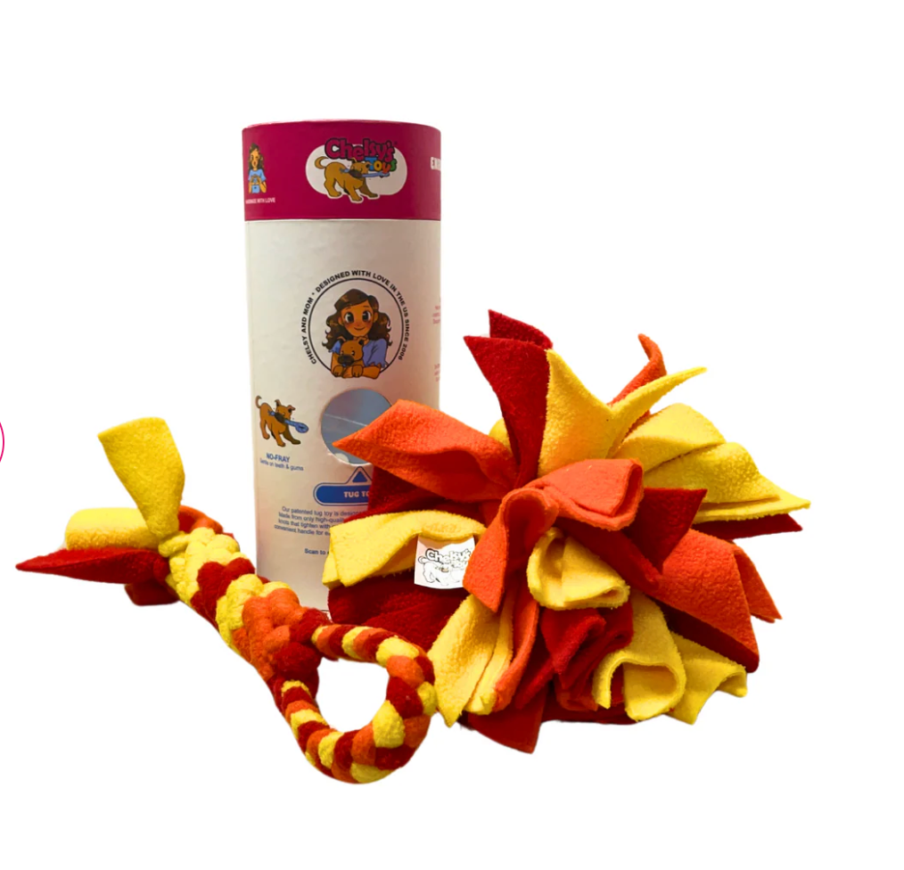 3-in-1 Enrichment Tube for Dogs | Tug Toy, Treat Dispenser & Snuffle Ball by Chelsy’s Toys