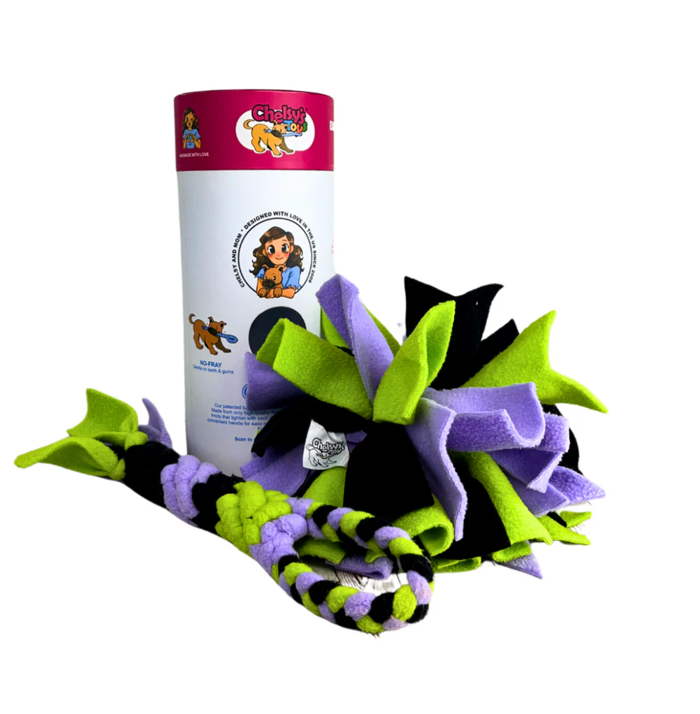 3-in-1 Enrichment Tube for Dogs | Tug Toy, Treat Dispenser & Snuffle Ball by Chelsy’s Toys