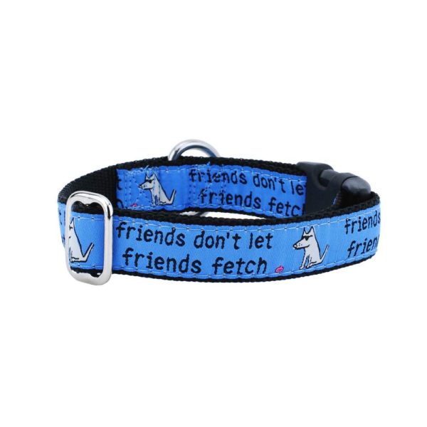 Friends Don’t Let Friends Fetch Dog Collar | 2 Hounds Design × Teddy the Dog