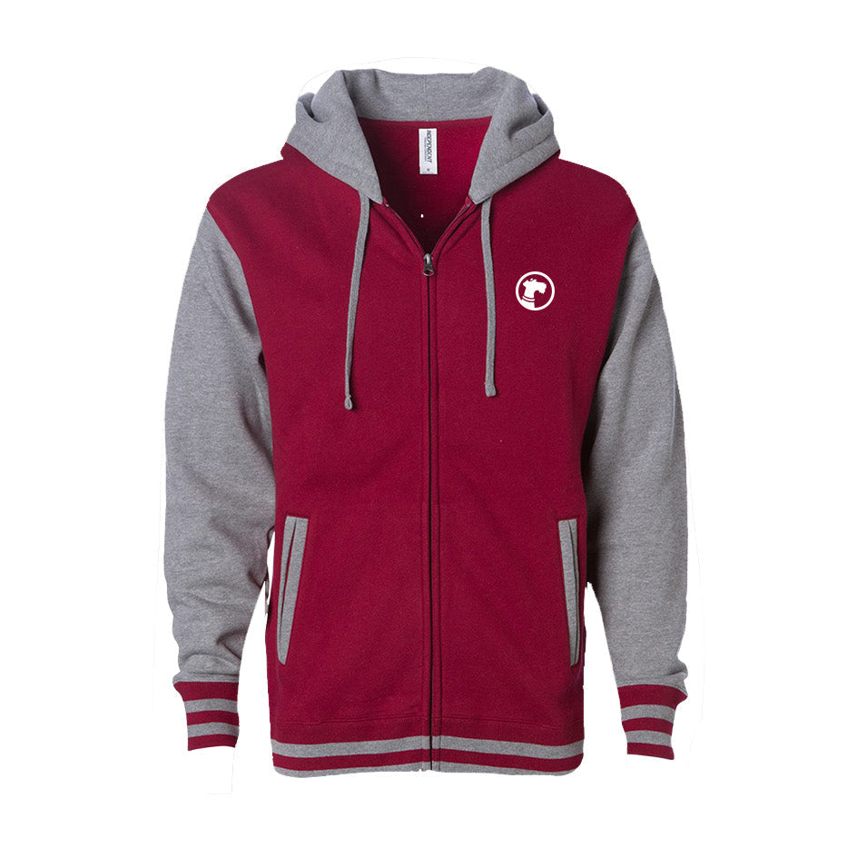 Pooch Patriot Varsity Heavyweight Zip Hoodie for Men