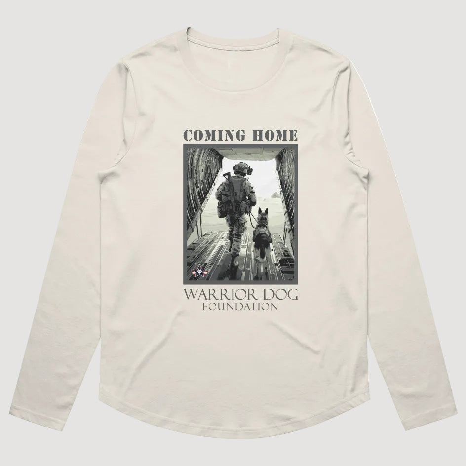 Warrior Dog Coming Home Women's Curved Tee