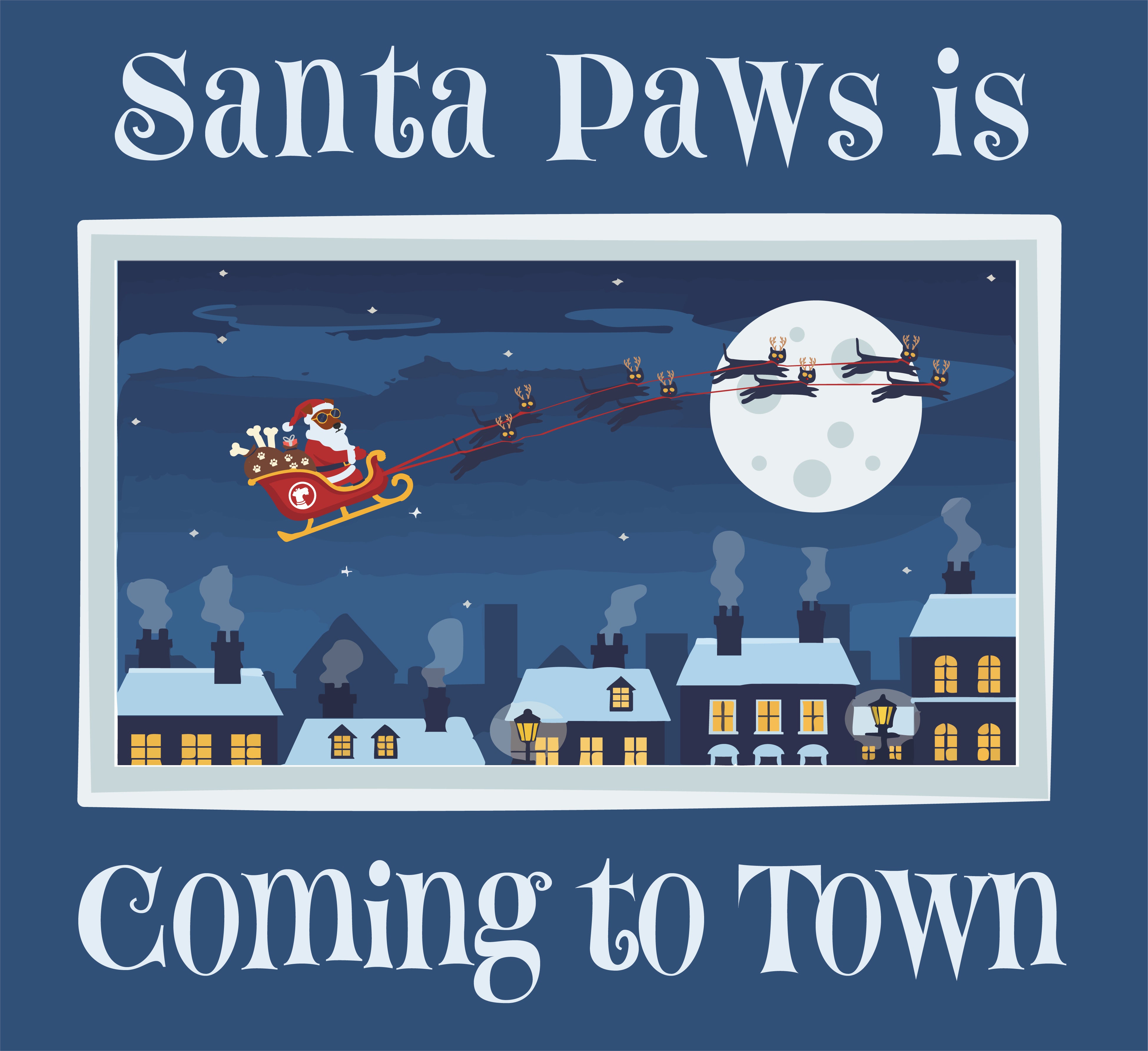 Santa Paws Is Coming to Town – Men's Long Sleeve