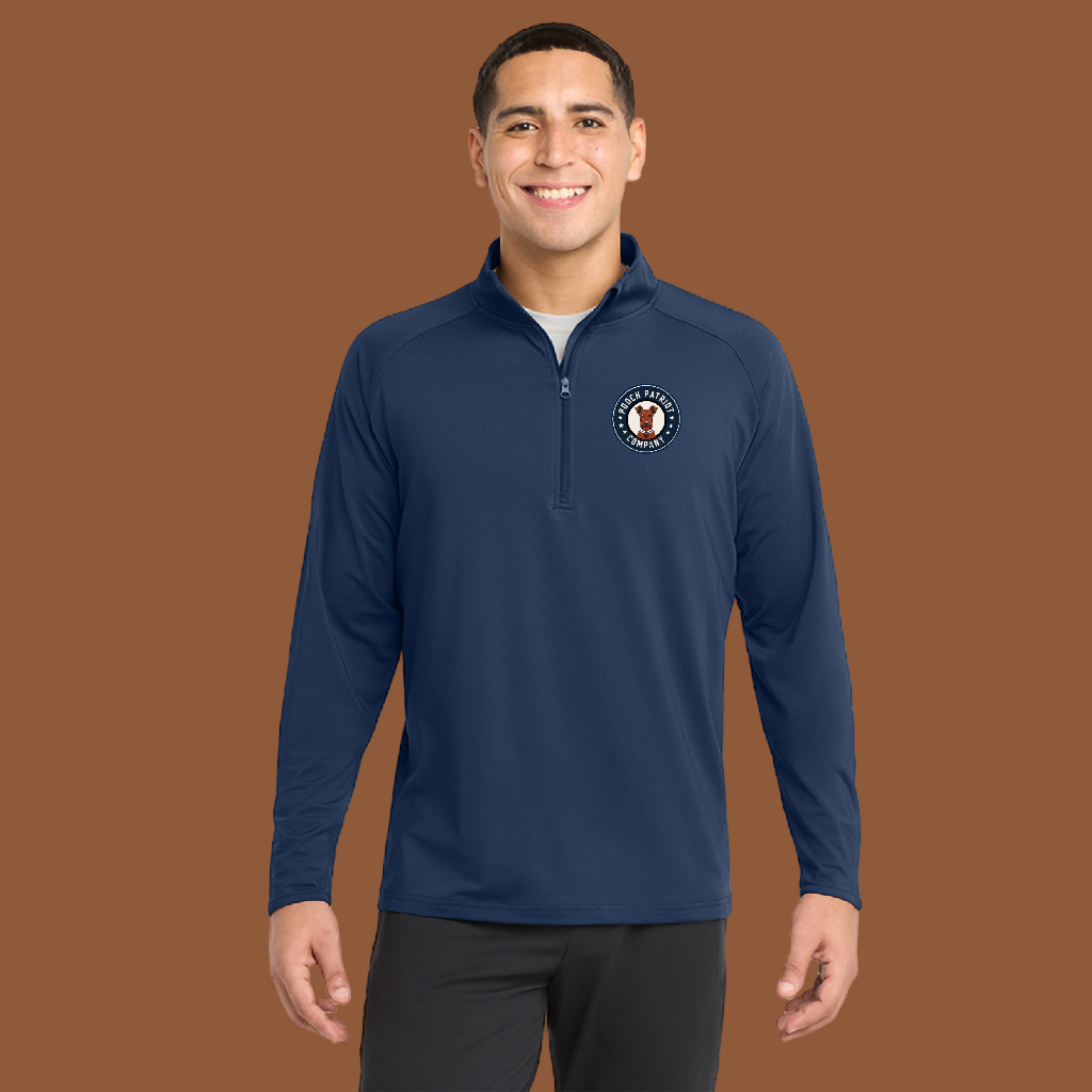 Pooch Patriot Badge Logo Quarter-Zip Pullover