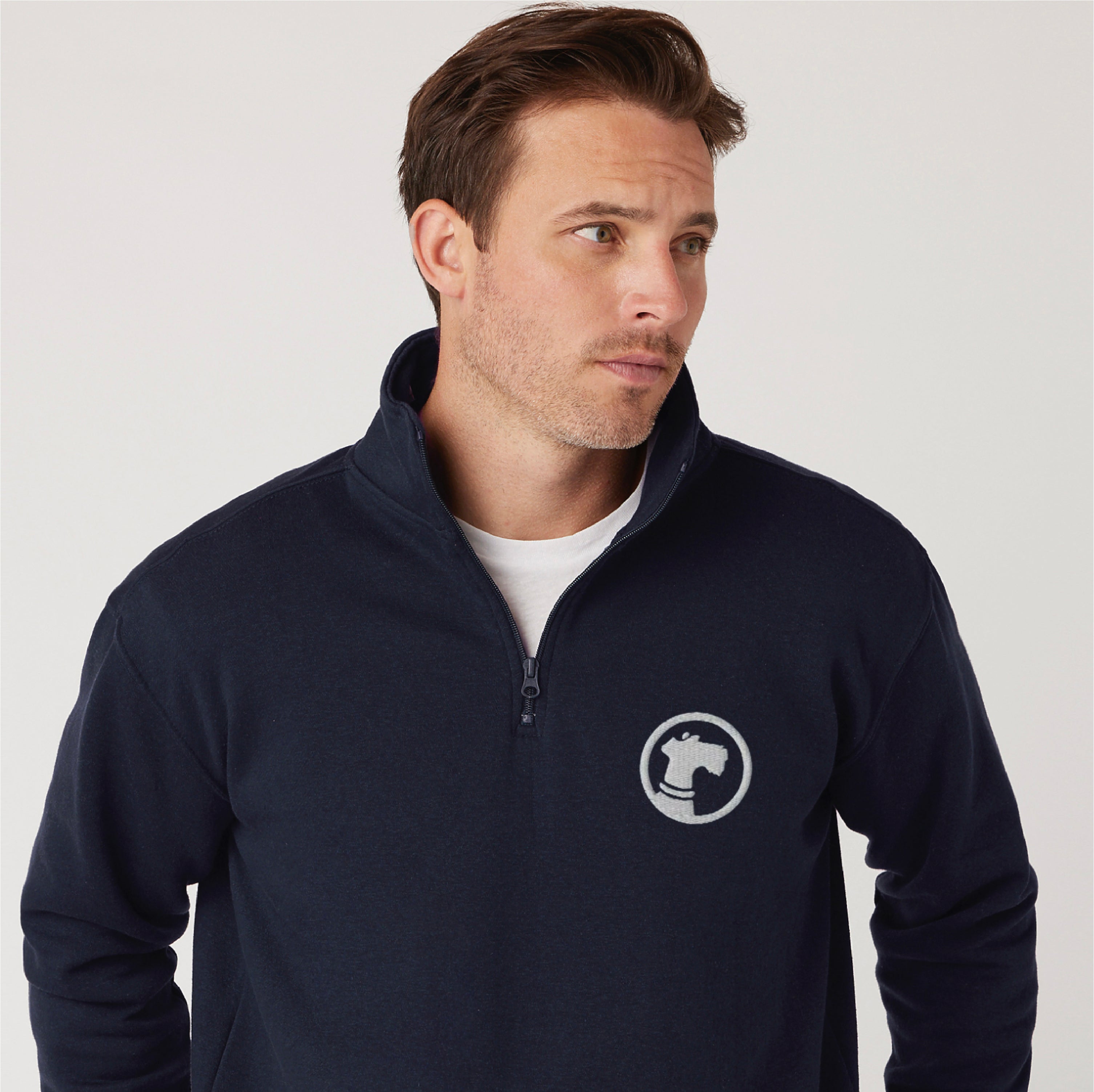 Pooch Patriot Logo Men's Fleece Zip Pullover
