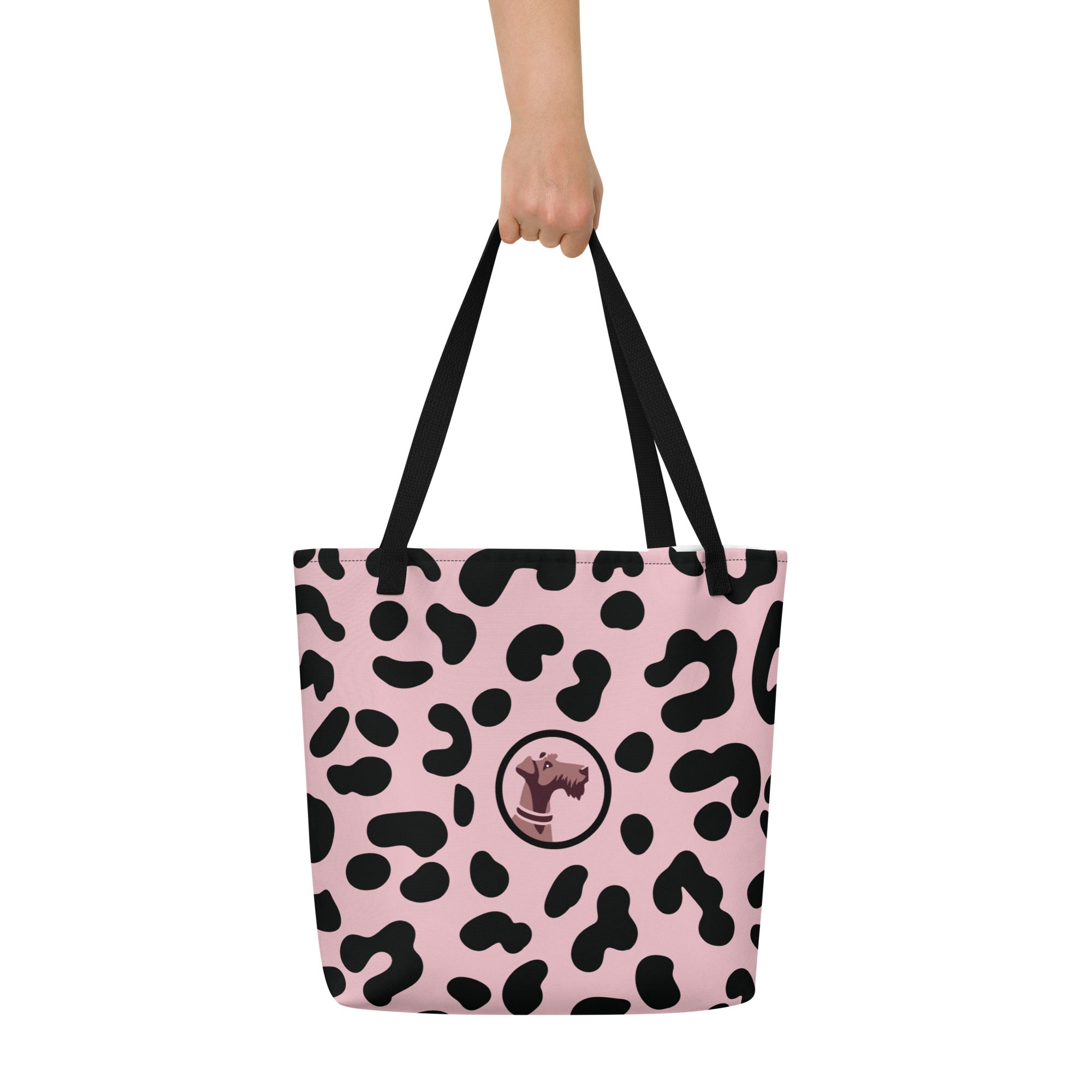 Pooch Patriot Pink Leopard Canvas Tote
