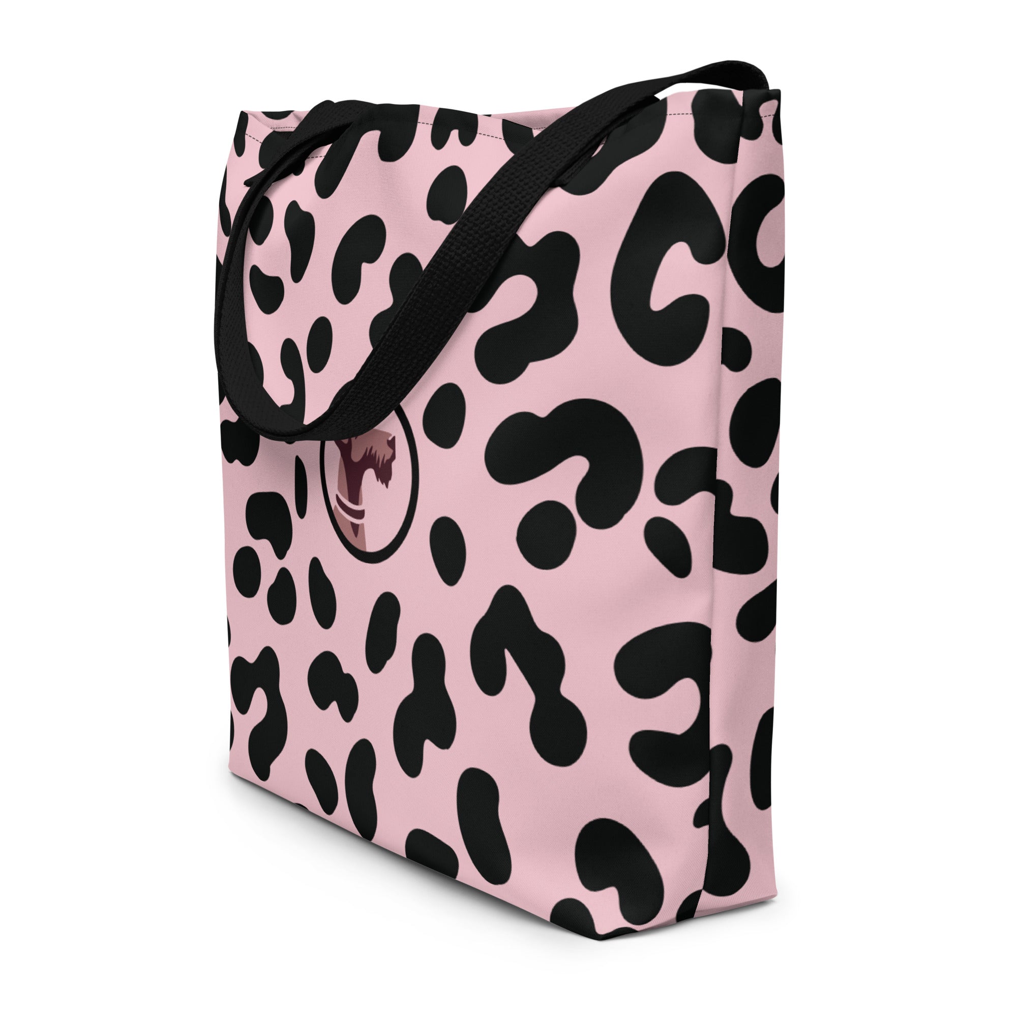 Pooch Patriot Pink Leopard Canvas Tote