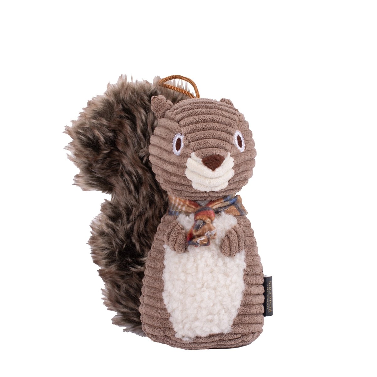 Pendleton Plush Squirrel Dog Toy – Soft, Squeaky & Stylish