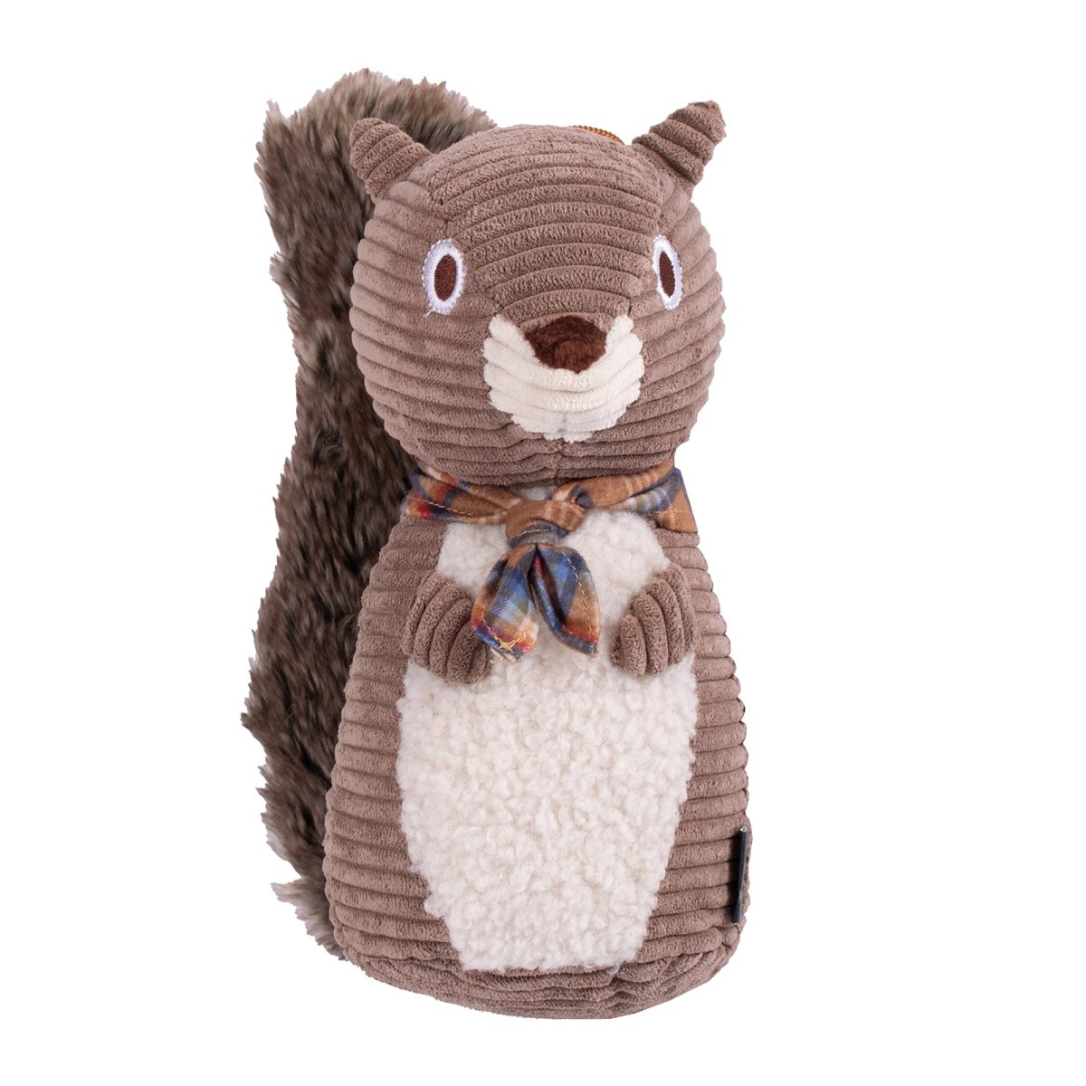 Pendleton Plush Squirrel Dog Toy – Soft, Squeaky & Stylish