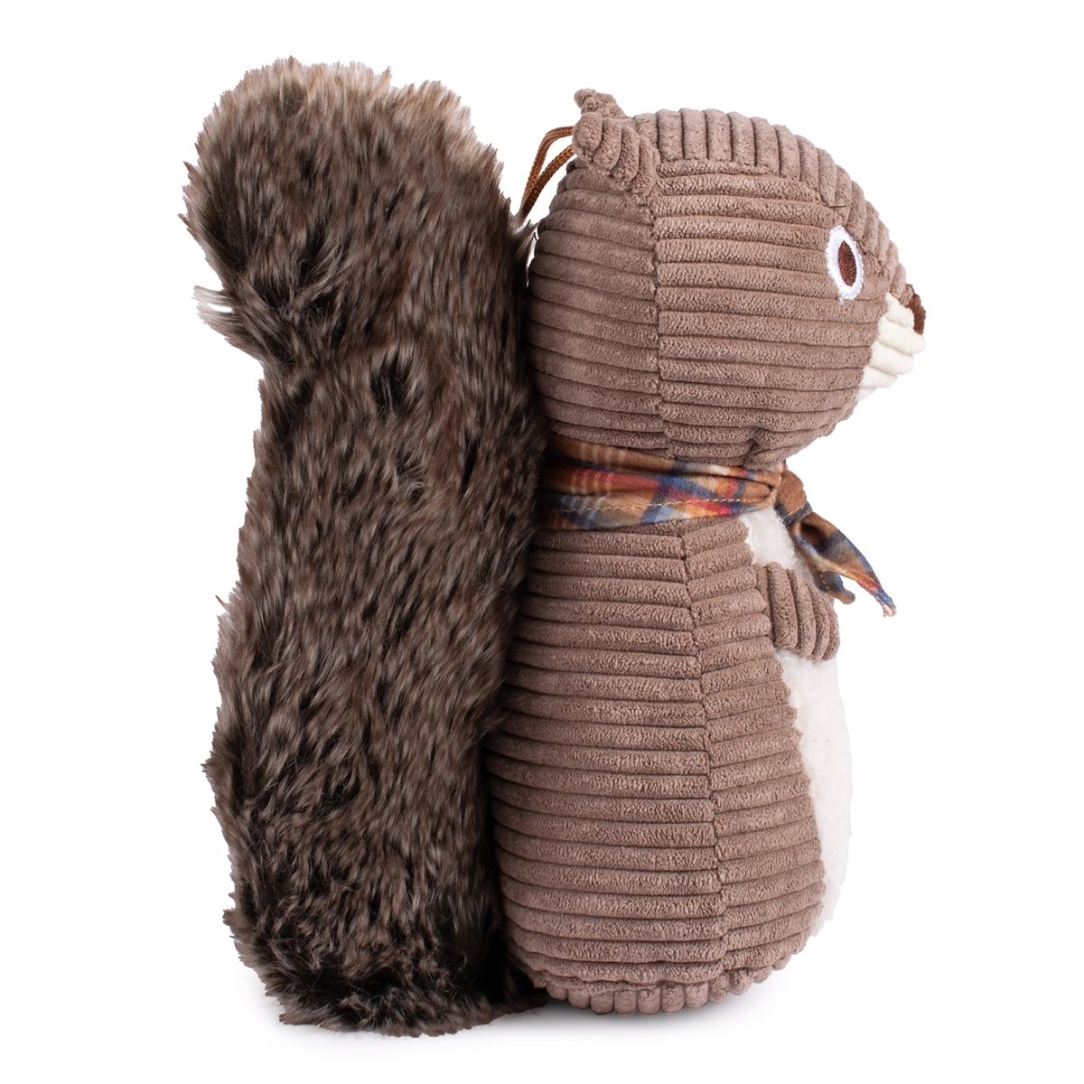 Pendleton Plush Squirrel Dog Toy – Soft, Squeaky & Stylish