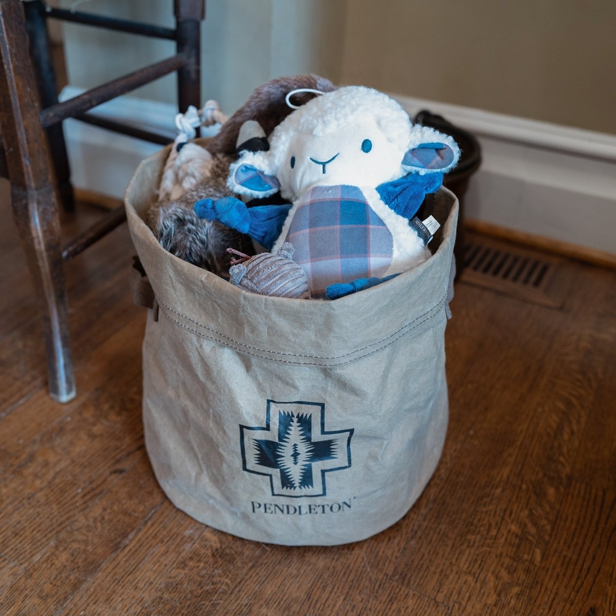 Pendleton Washable Paper Toy Bucket – Eco-Friendly Storage with Heritage Style