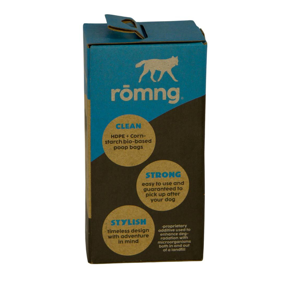 rōmng Eco-Friendly Poop Bag & Bamboo Fiber Dispenser Set – 135 Bags