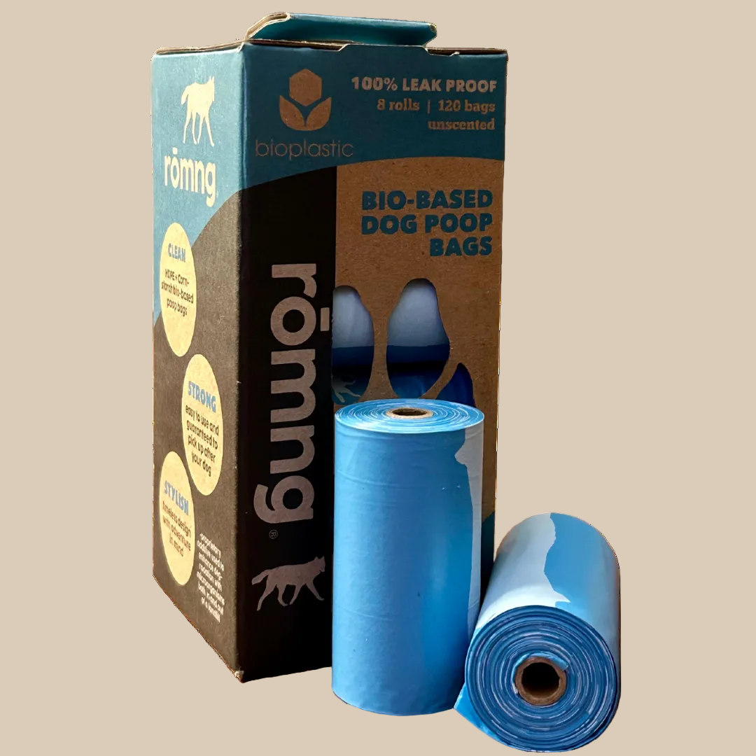 rōmng™ Bio-Based Dog Poop Bags – Eco-Friendly Waste Bags Made from Renewable Materials