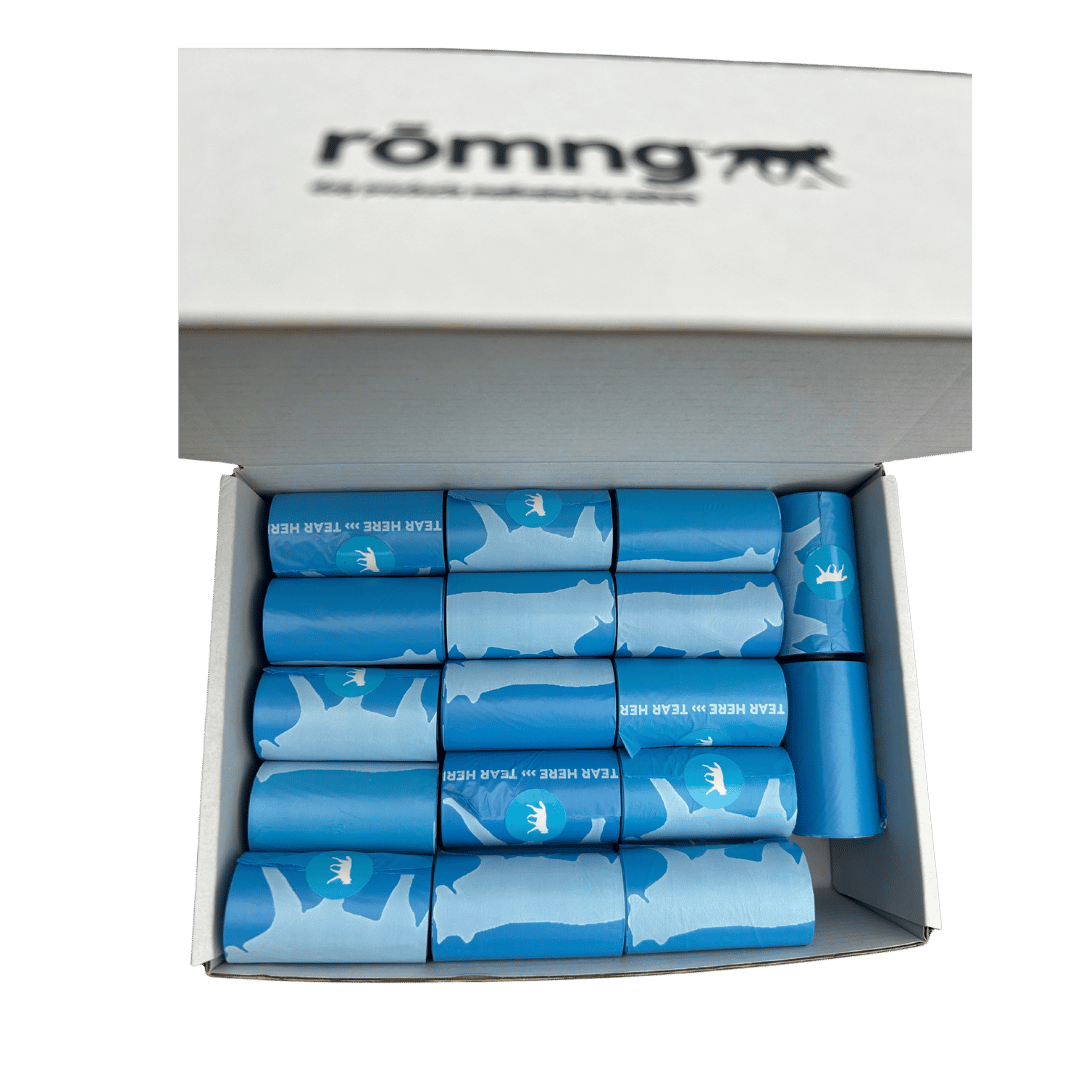 rōmng™ Bio-Based Dog Poop Bags – Eco-Friendly Waste Bags Made from Renewable Materials