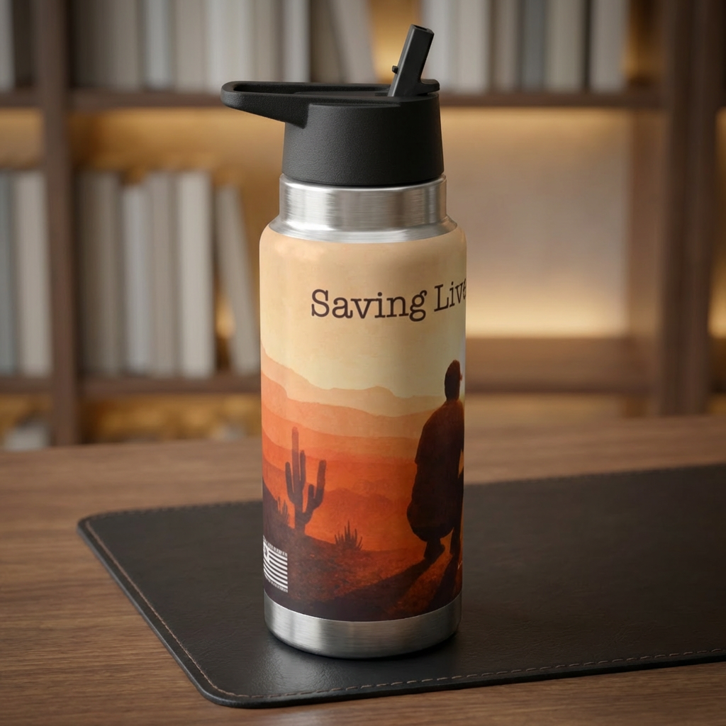 Paws and Stripes Saving Two Lives at a Time 32oz Tumbler