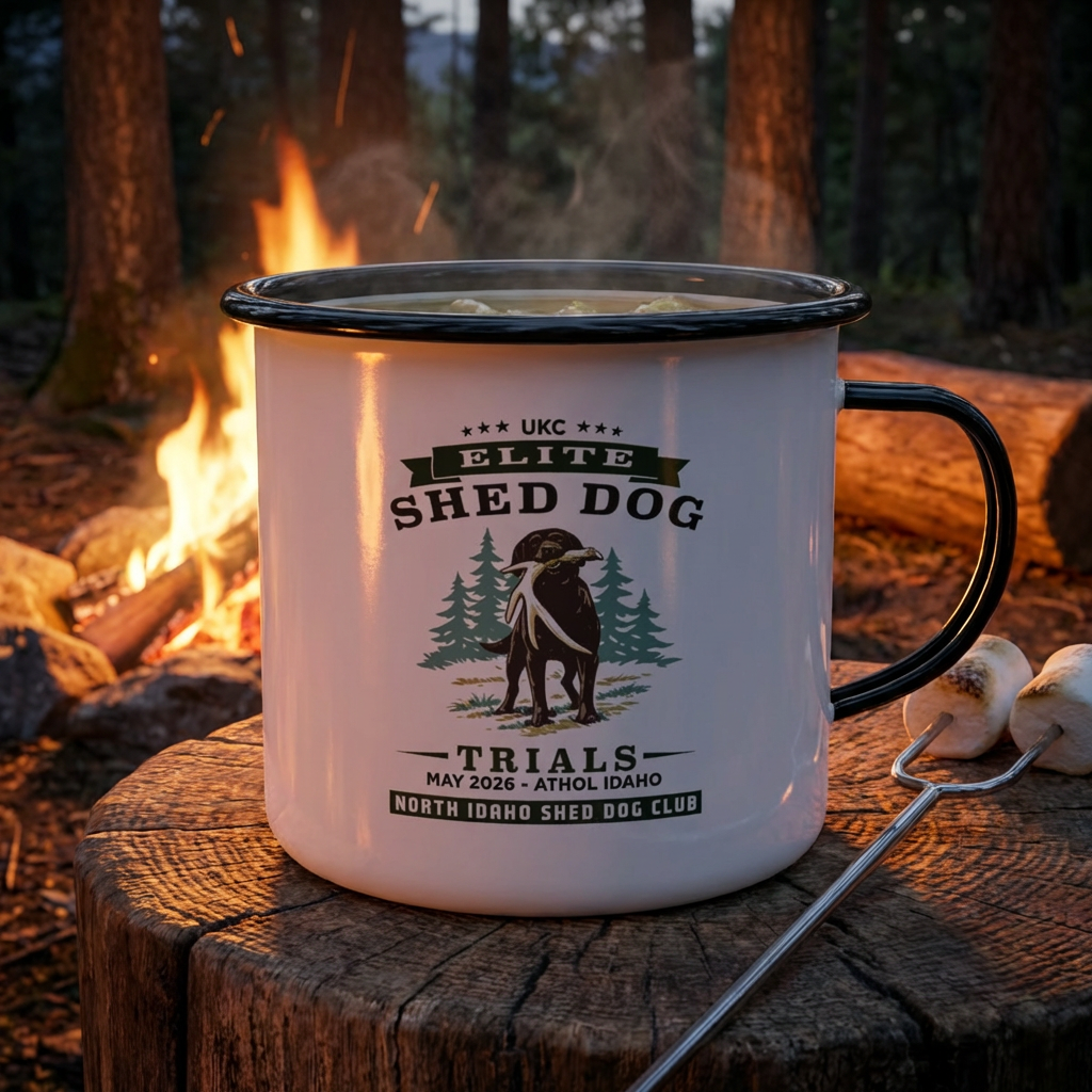 The North Idaho Shed Dog Club Enamel Camp Cup