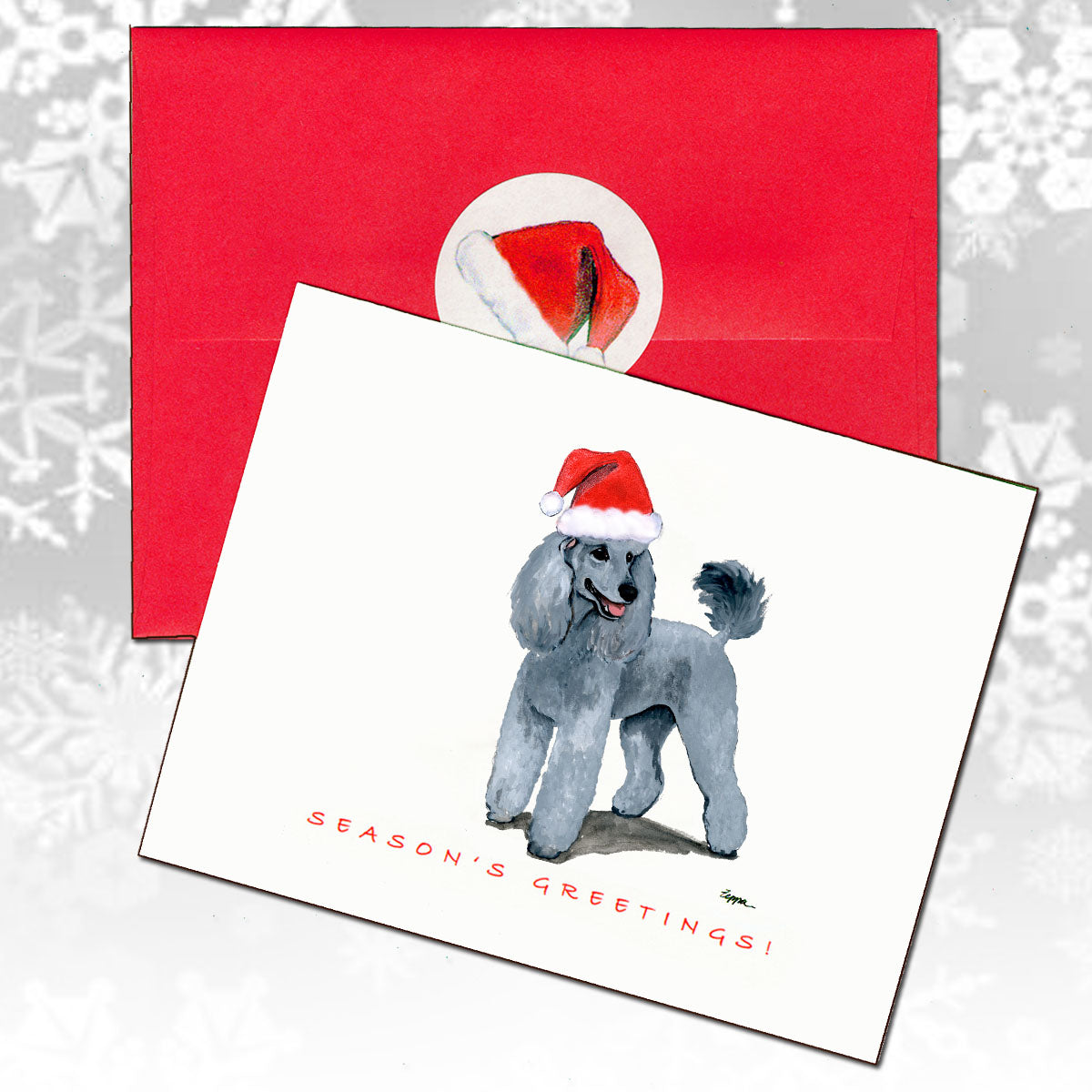 Poodle Christmas Cards