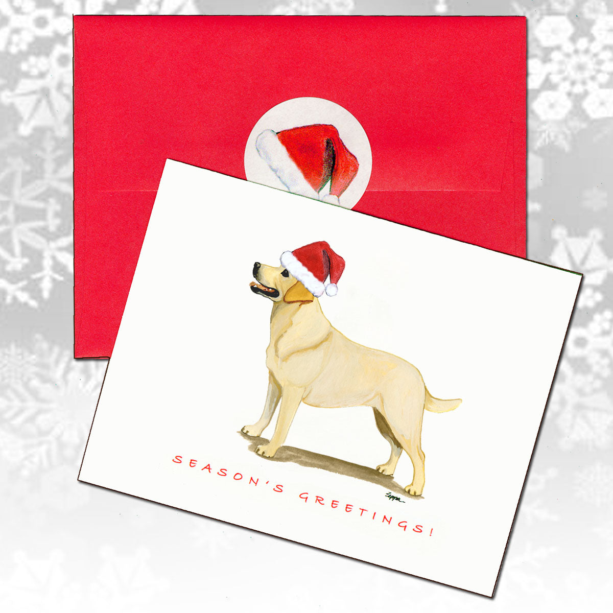 Labrador Retriever, Yellow Christmas Cards