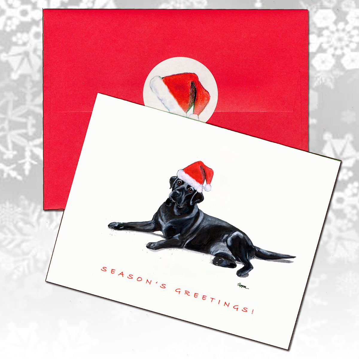 Labrador Retriever, Black Christmas Cards