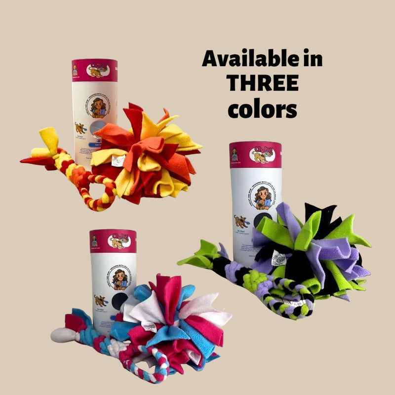 3-in-1 Enrichment Tube for Dogs | Tug Toy, Treat Dispenser & Snuffle Ball by Chelsy’s Toys