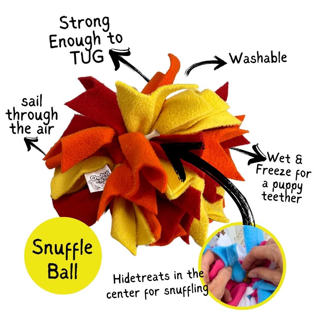 3-in-1 Enrichment Tube for Dogs | Tug Toy, Treat Dispenser & Snuffle Ball by Chelsy’s Toys
