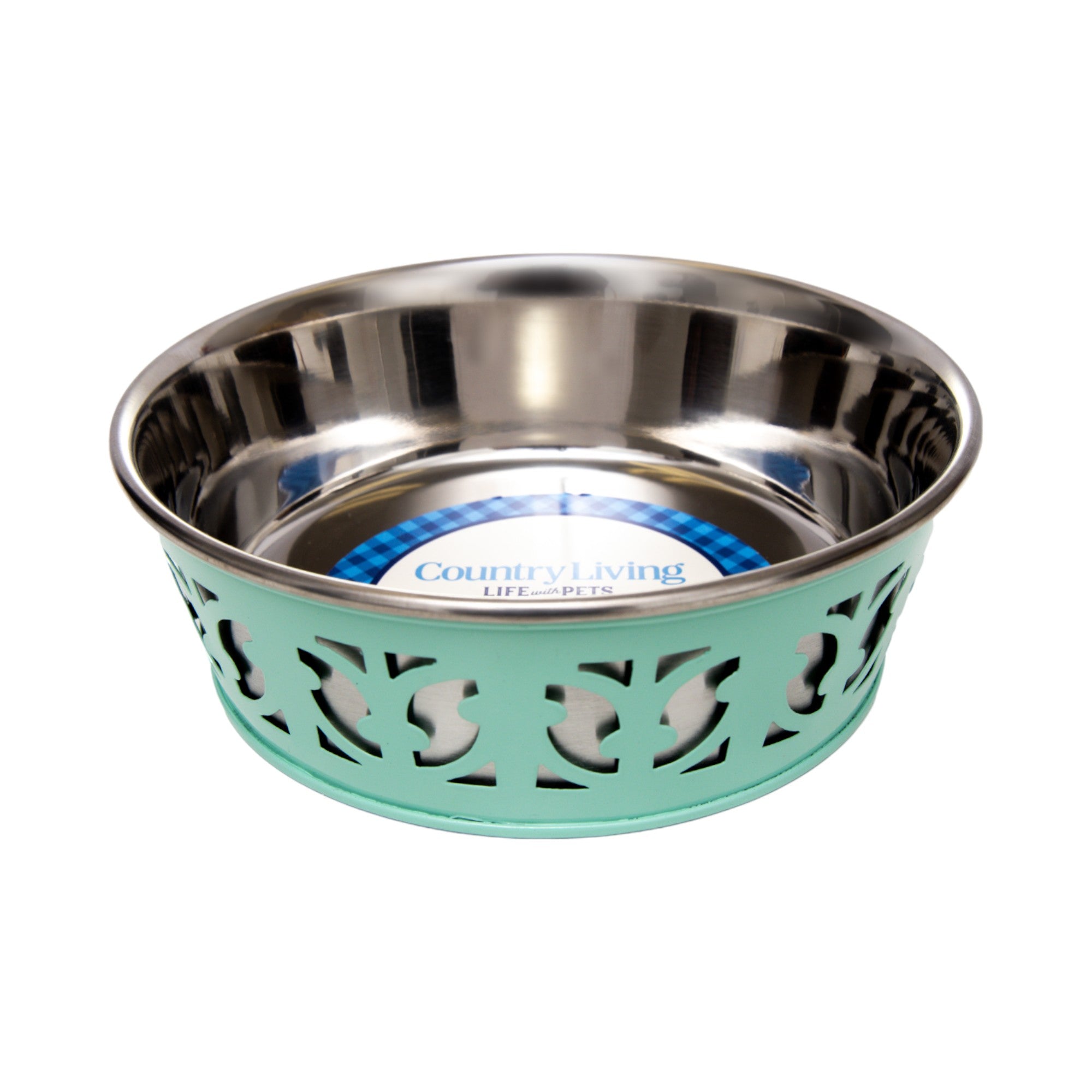 'Farmhouse' Stainless Steel Dog Bowl Set (2 Pieces)
