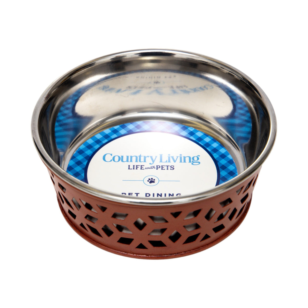 'Farmhouse' Stainless Steel Dog Bowl Set (2 Pieces)