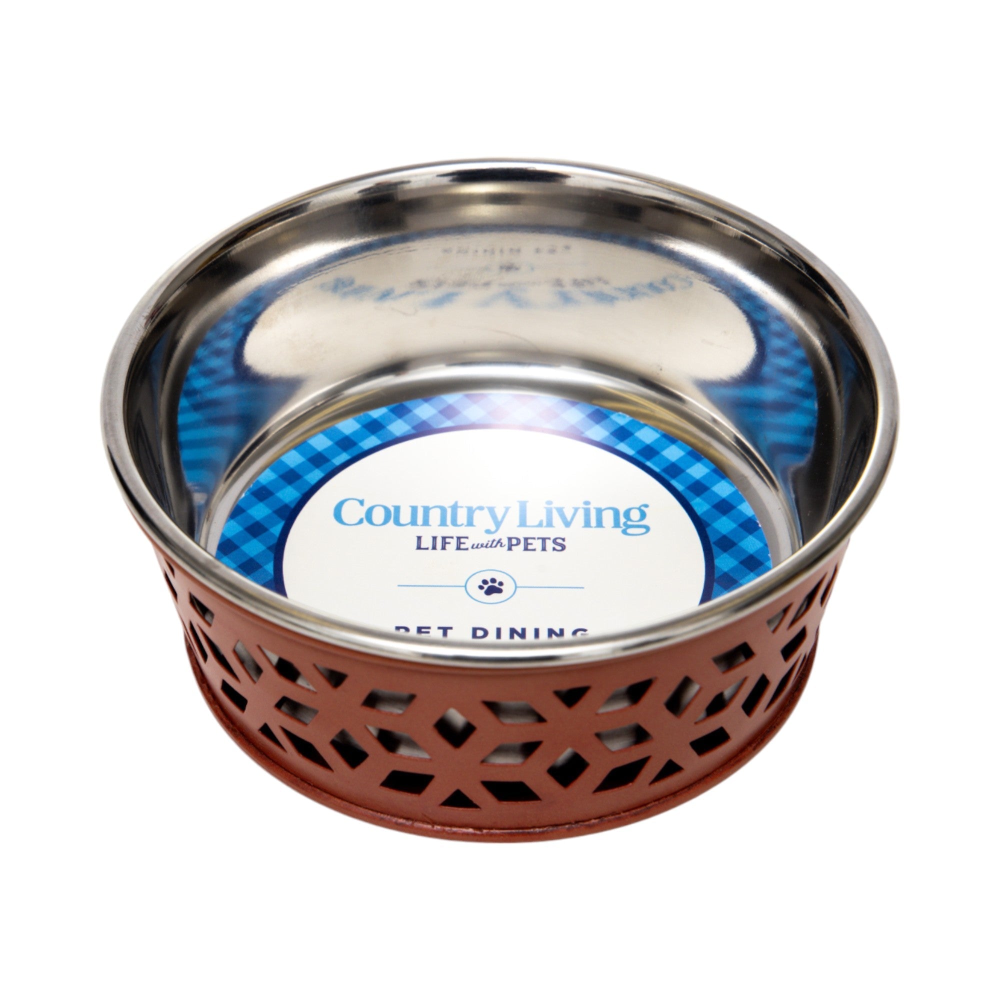 'Farmhouse' Stainless Steel Dog Bowl Set (2 Pieces)