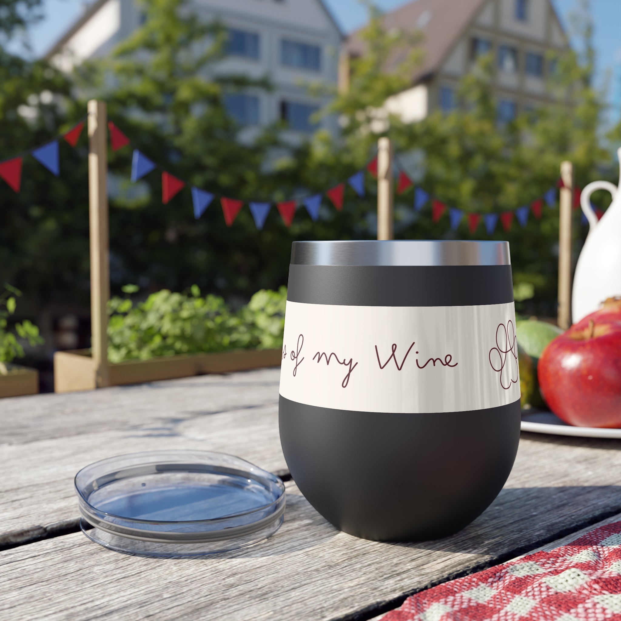 Pooch Patriot “Paws Off My Wine” Insulated Tumbler (12 oz)