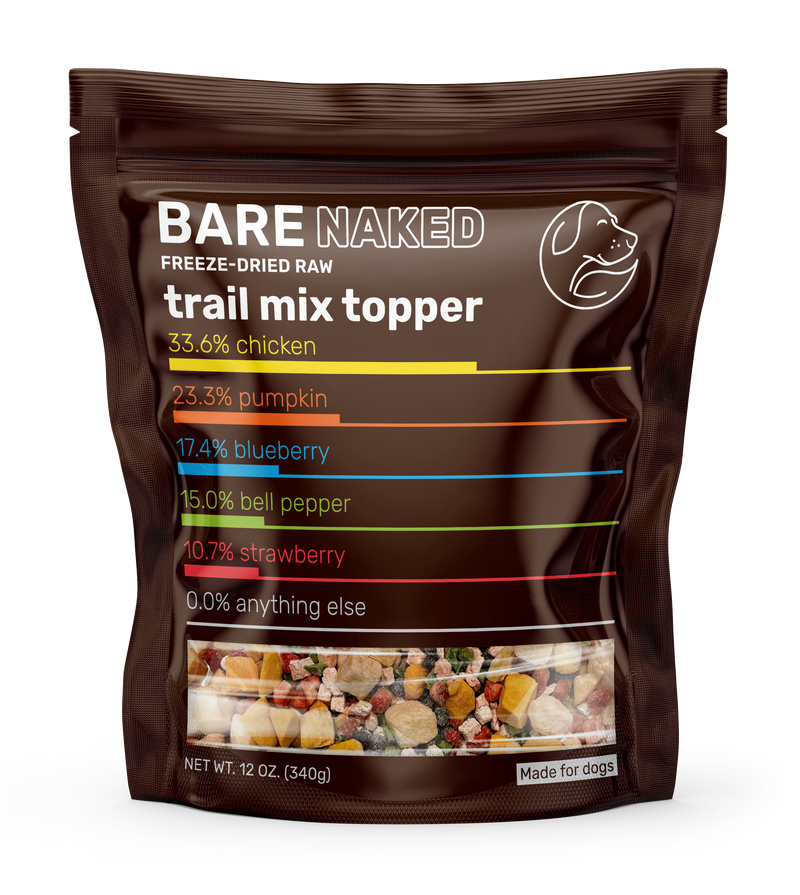 Bare Naked Freeze-Dried Trail Mix Topper – Chicken, Pumpkin & Berry (12 oz)