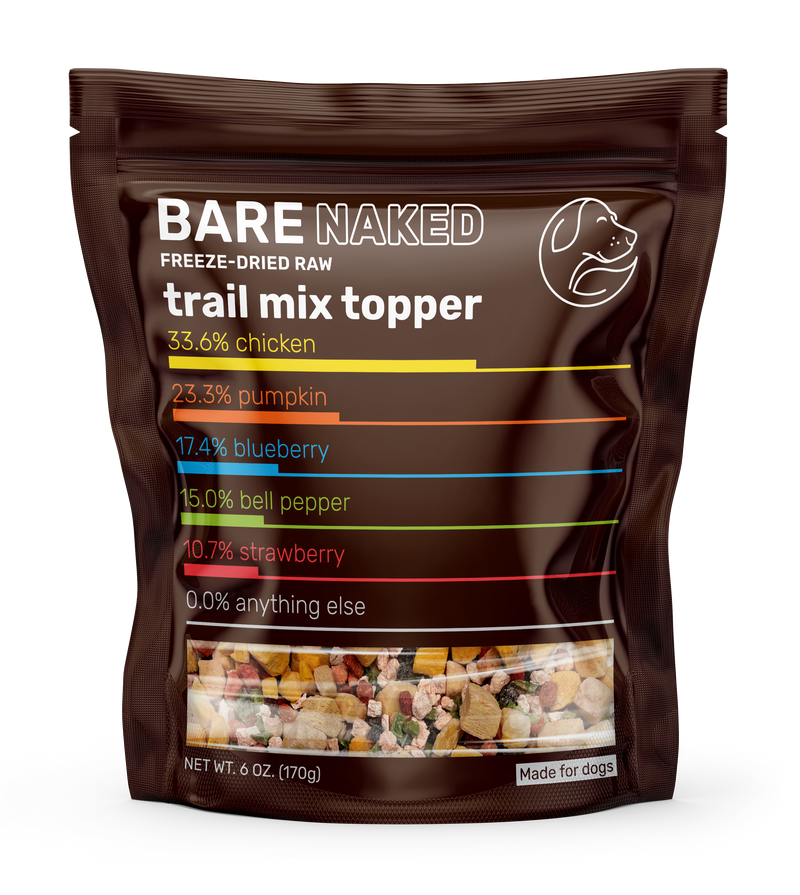 Bare Naked Freeze-Dried Trail Mix Topper – Chicken, Pumpkin & Berry (6 oz)