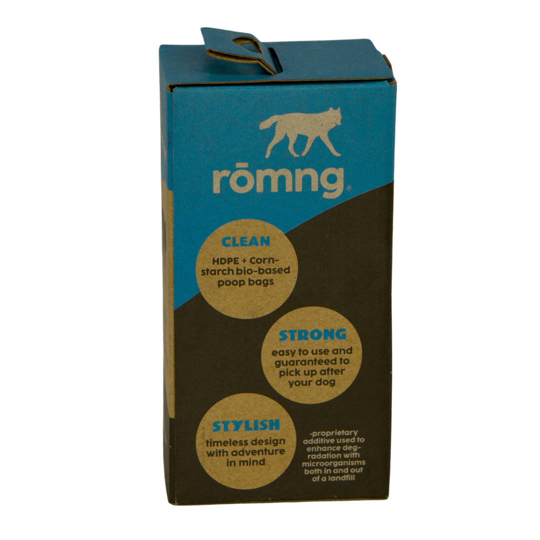 rōmng™ Bio-Based Dog Poop Bags – Eco-Friendly Waste Bags Made from Renewable Materials