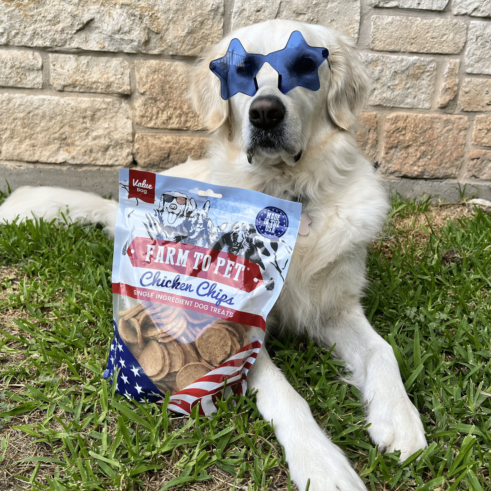 Farm to Pet Americana Chicken Chips – 100% All-American Dog Treats